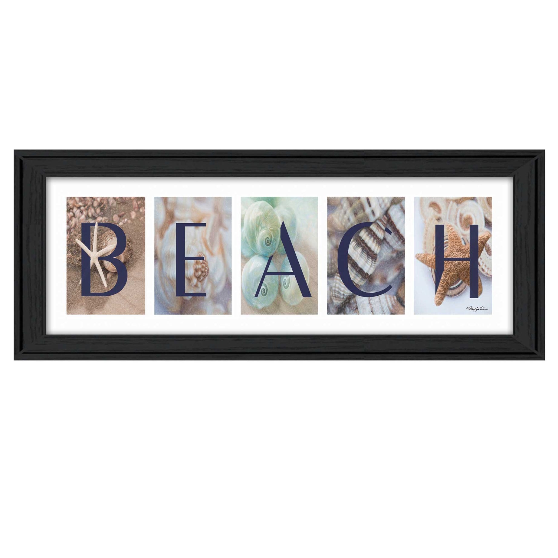 "Beach" By Robin-Lee Vieira, Ready to Hang Framed Print, Black Frame--1