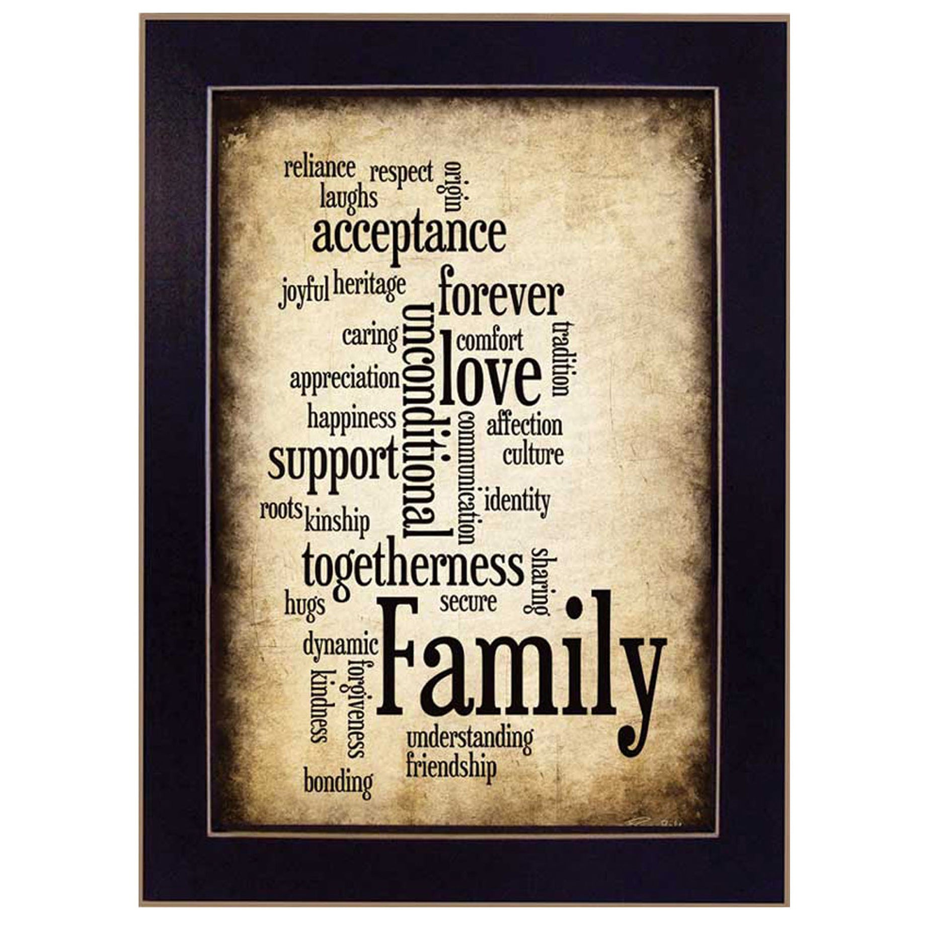 "Family I" By Susan Ball, Printed Wall Art, Ready To Hang Framed Poster, Black Frame--1