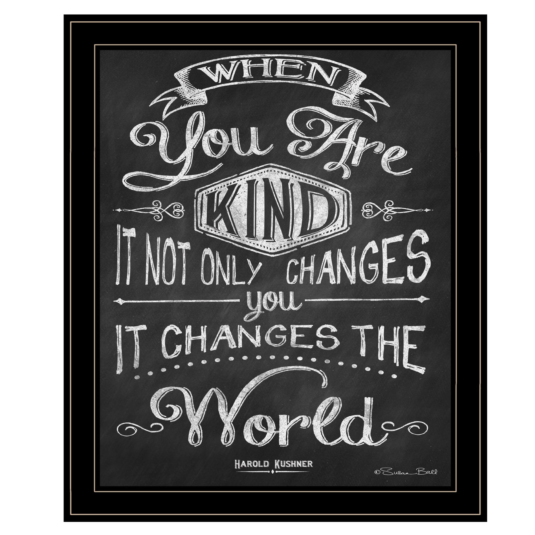 "When You Are Kind" by Susan Ball, Ready to Hang Framed Print, Black Frame--1