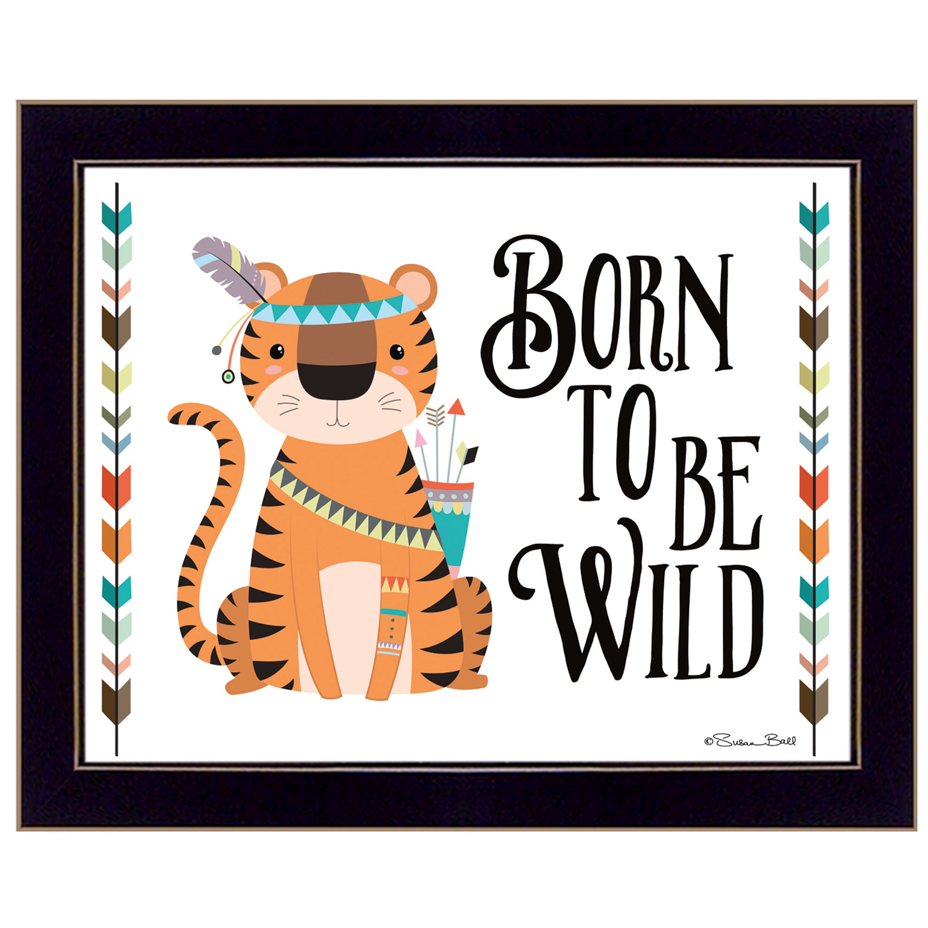 "Born to be Wild" By Susan Boyer, Printed Wall Art, Ready To Hang Framed Poster, Black Frame--1