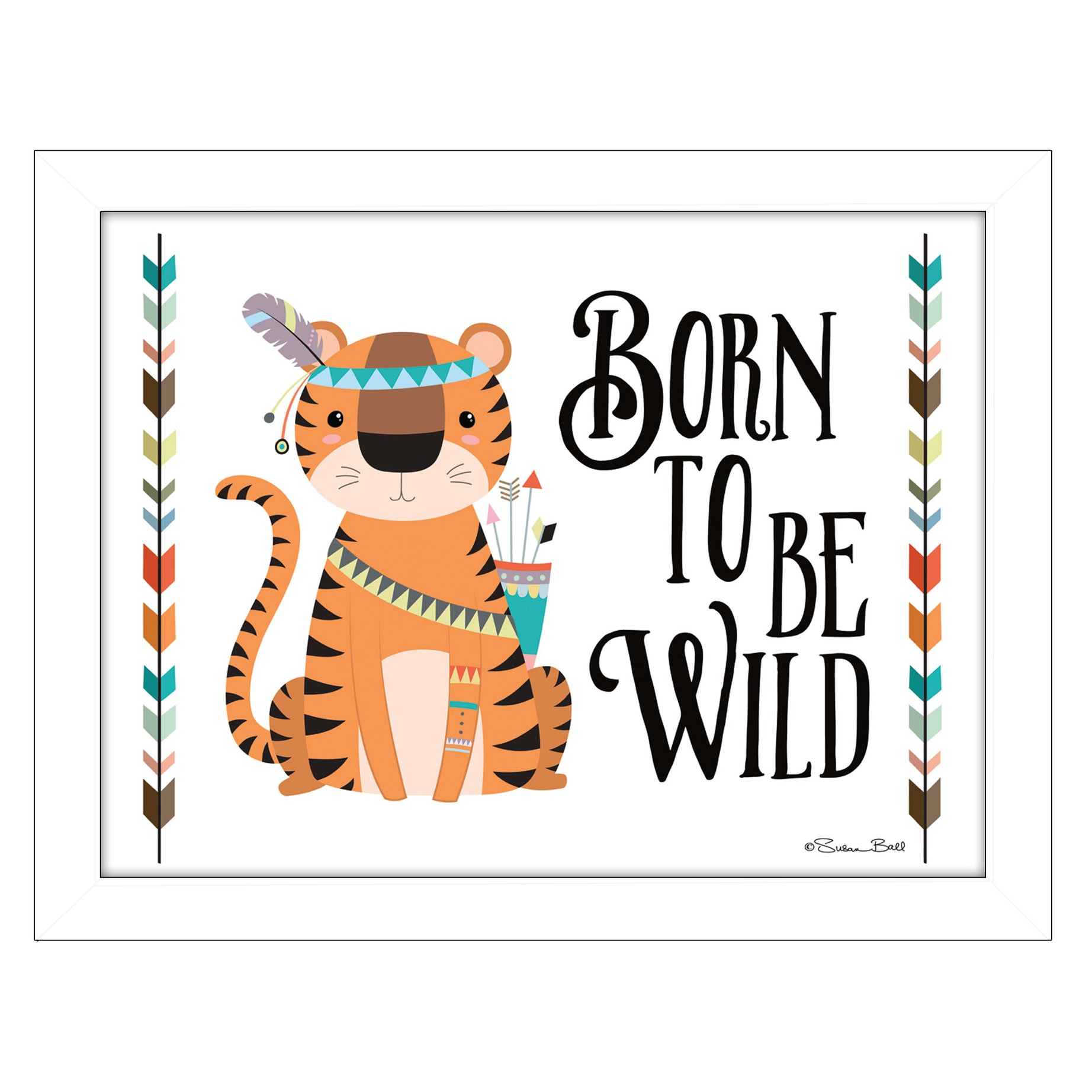 "Born to be Wild" By Susan Boyer, Printed Wall Art, Ready To Hang Framed Poster, White Frame--1