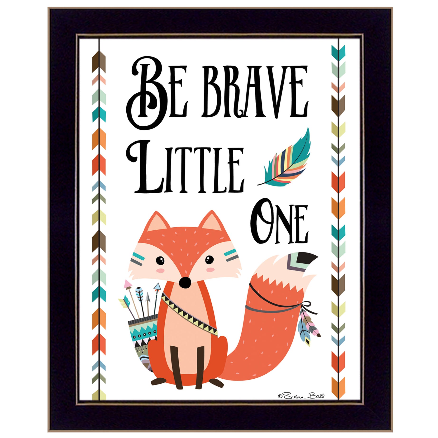 "Be Brave Little One" By Susan Boyer, Printed Wall Art, Ready To Hang Framed Poster, Black Frame--1