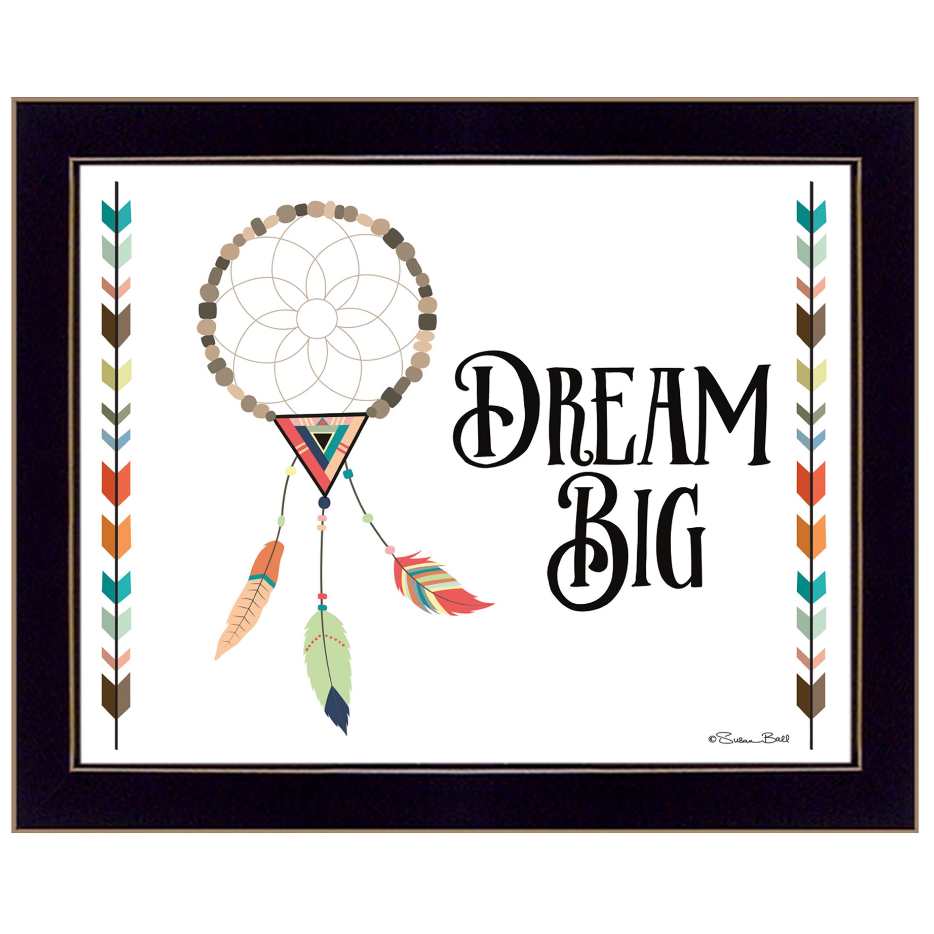 "Dream Big" By Susan Boyer, Printed Wall Art, Ready To Hang Framed Poster, Black Frame--1