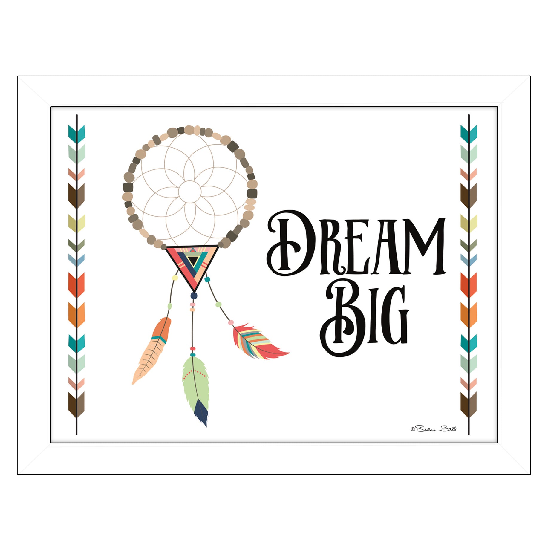 "Dream Big" By Susan Boyer, Printed Wall Art, Ready To Hang Framed Poster, White Frame--1