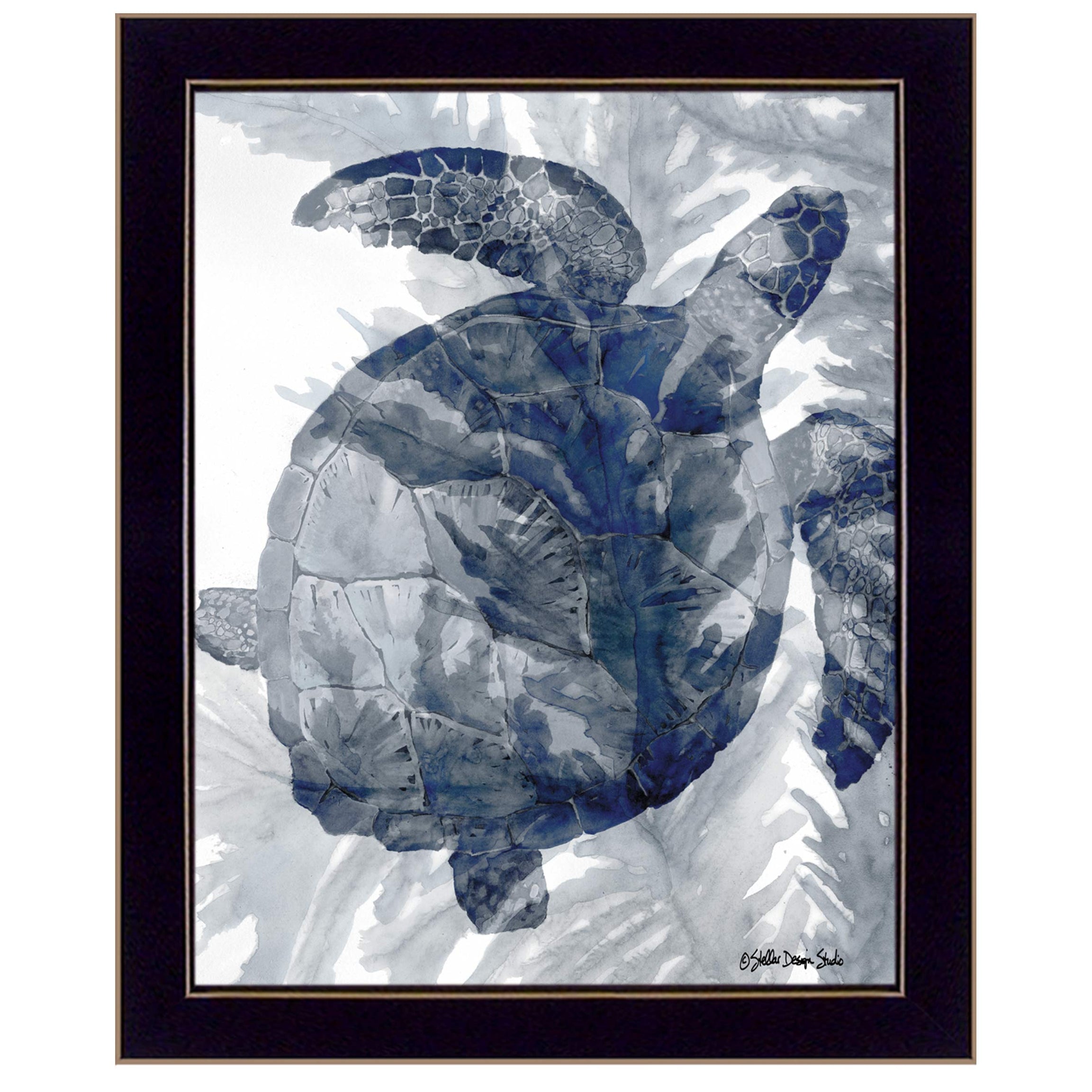 "Ocean Collection 3" By Stellar Design Studio, Ready to Hang Framed Print, Black Frame--1