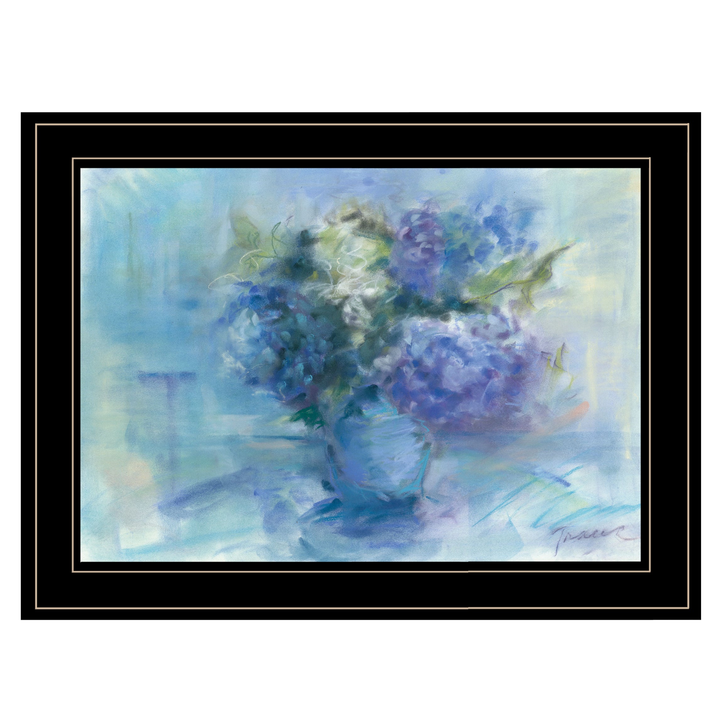 "Bouquet" By Tracy Owen, Ready to Hang Framed Print, Black Frame--1