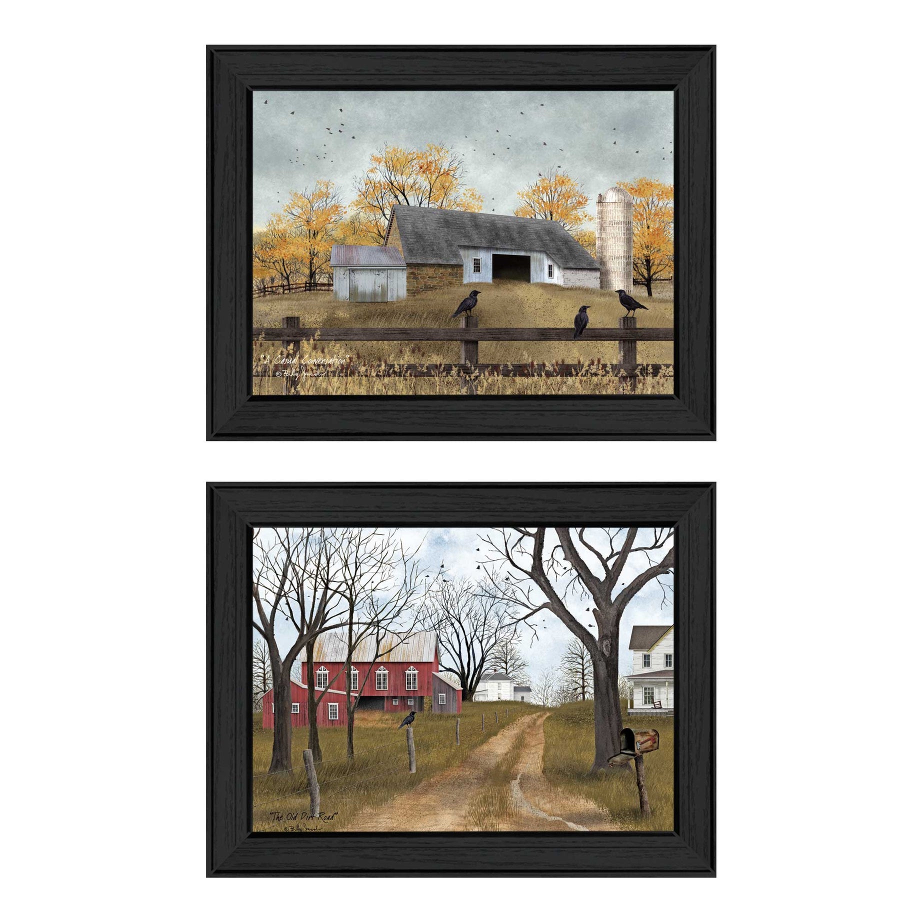 Trendy Decor 4U "Country Roads" Framed Wall Art, Modern Home Decor Framed Print for Living Room, Bedroom & Farmhouse Wall Decoration by Billy Jacobs--1