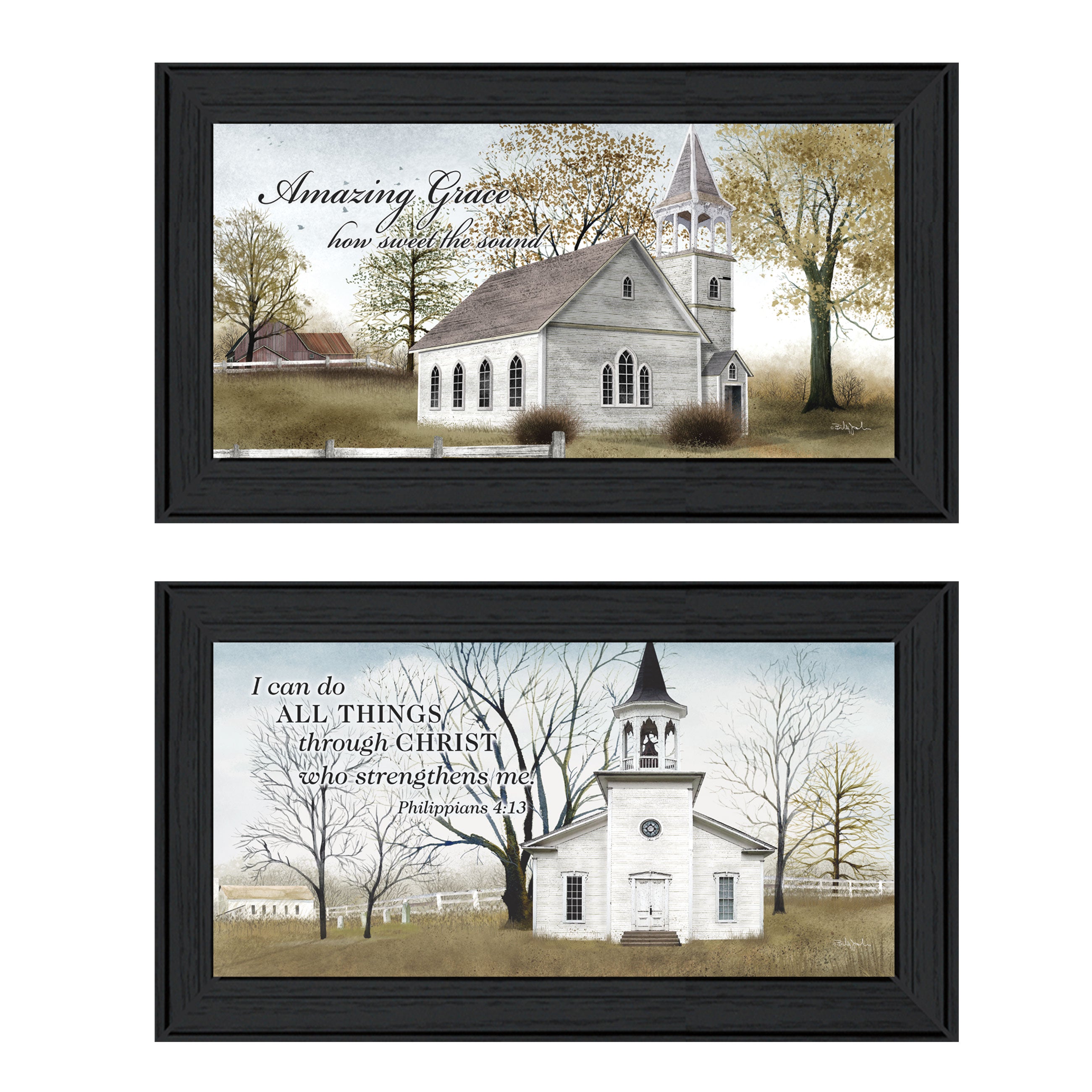 Trendy Decor 4U "Amazing Grace" Framed Wall Art, Modern Home Decor Framed Print for Living Room, Bedroom & Farmhouse Wall Decoration by Billy Jacobs--1