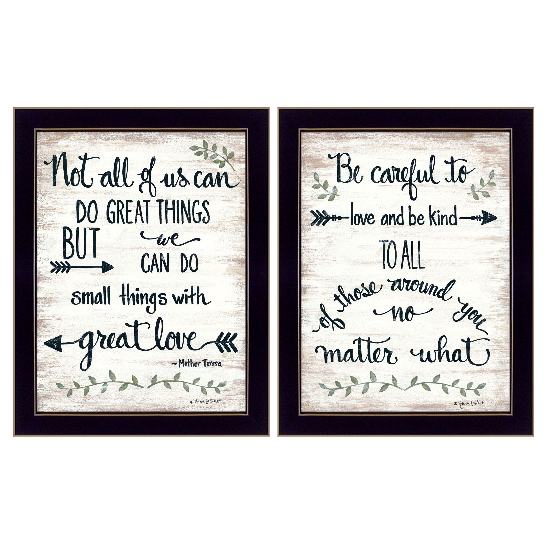 "Great Love" 2-Piece Vignette by Annie LaPoint, Black Frame--1