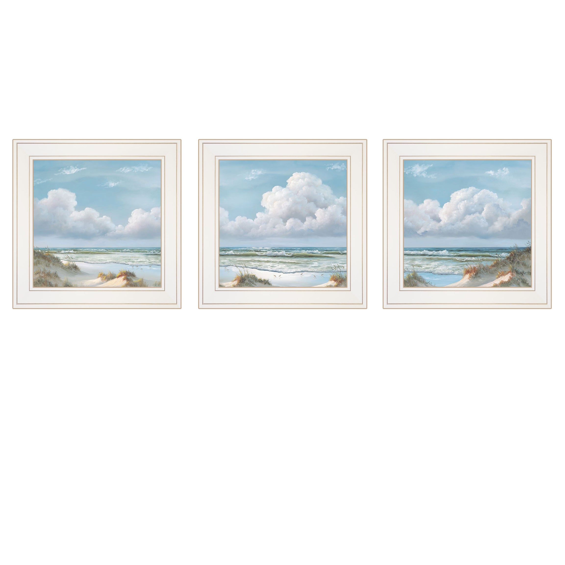 Trendy Decor 4U "Beautiful Day I,II, III" Framed Wall Art, Modern Home Decor 3 Piece Vignette for Living Room, Bedroom & Farmhouse Wall Decoration by Georgia Janisse--1