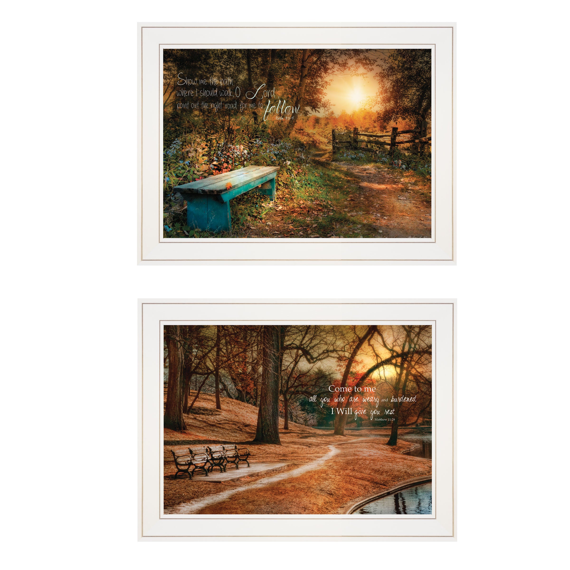 "Resting Places" 2-Piece Vignette by Robin-Lee Vieira, White Frame--1