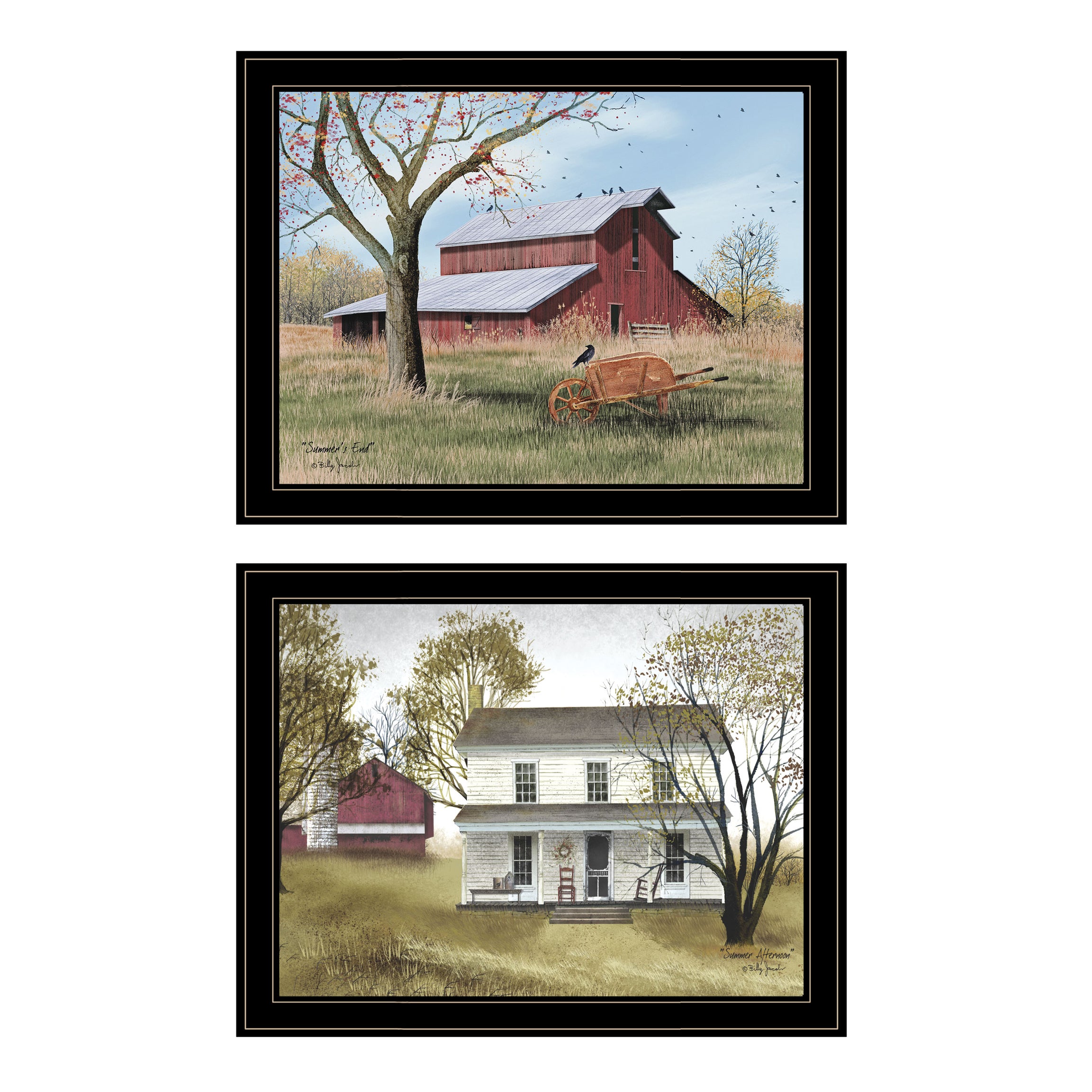 "End of Summer" 2-Piece Vignette by Billy Jacobs, Black Frame--1