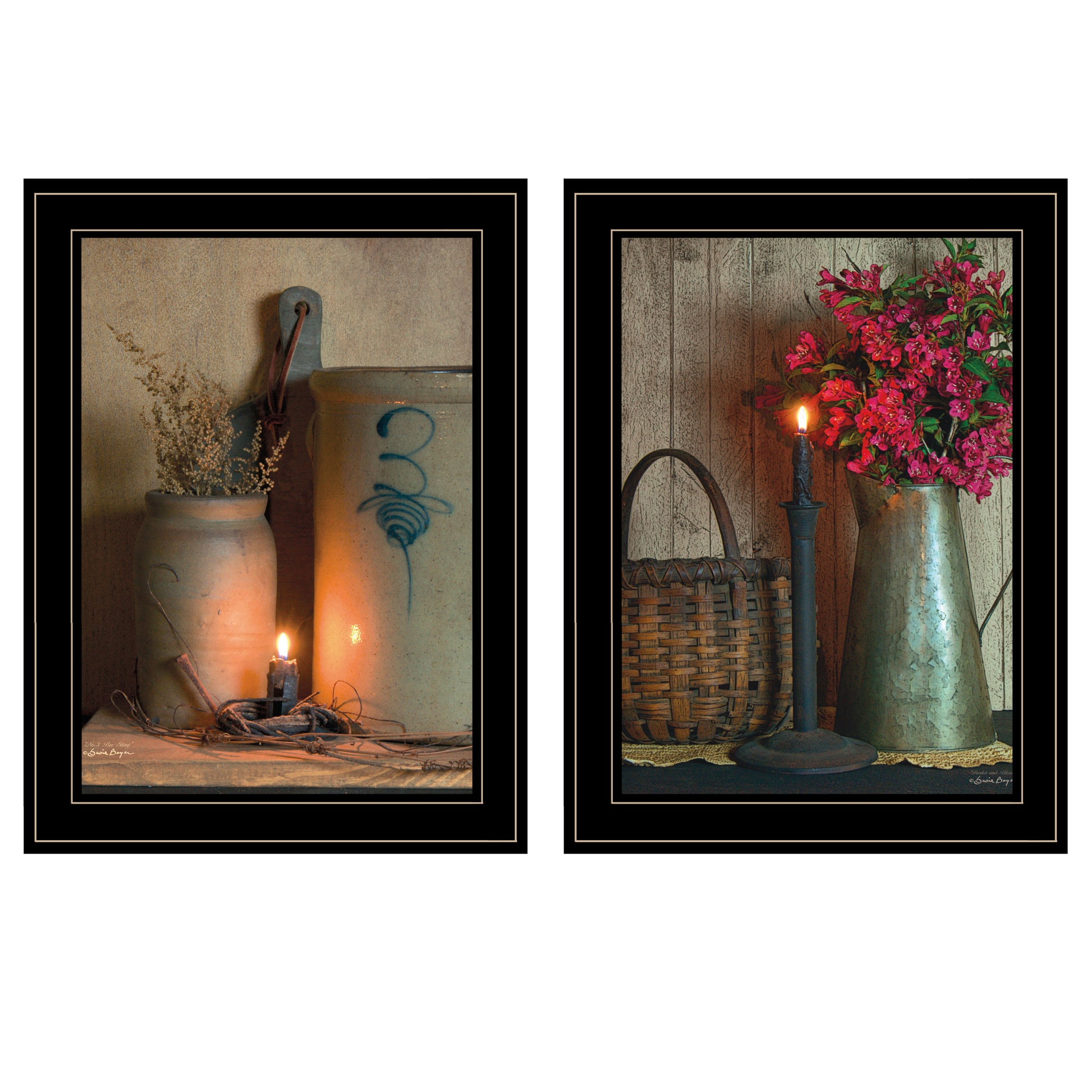 Trendy Decor 4U "Country Candlelight Collection" Framed Wall Art, Modern Home Decor Framed Print for Living Room, Bedroom & Farmhouse Wall Decoration by Billy Jacobs--1