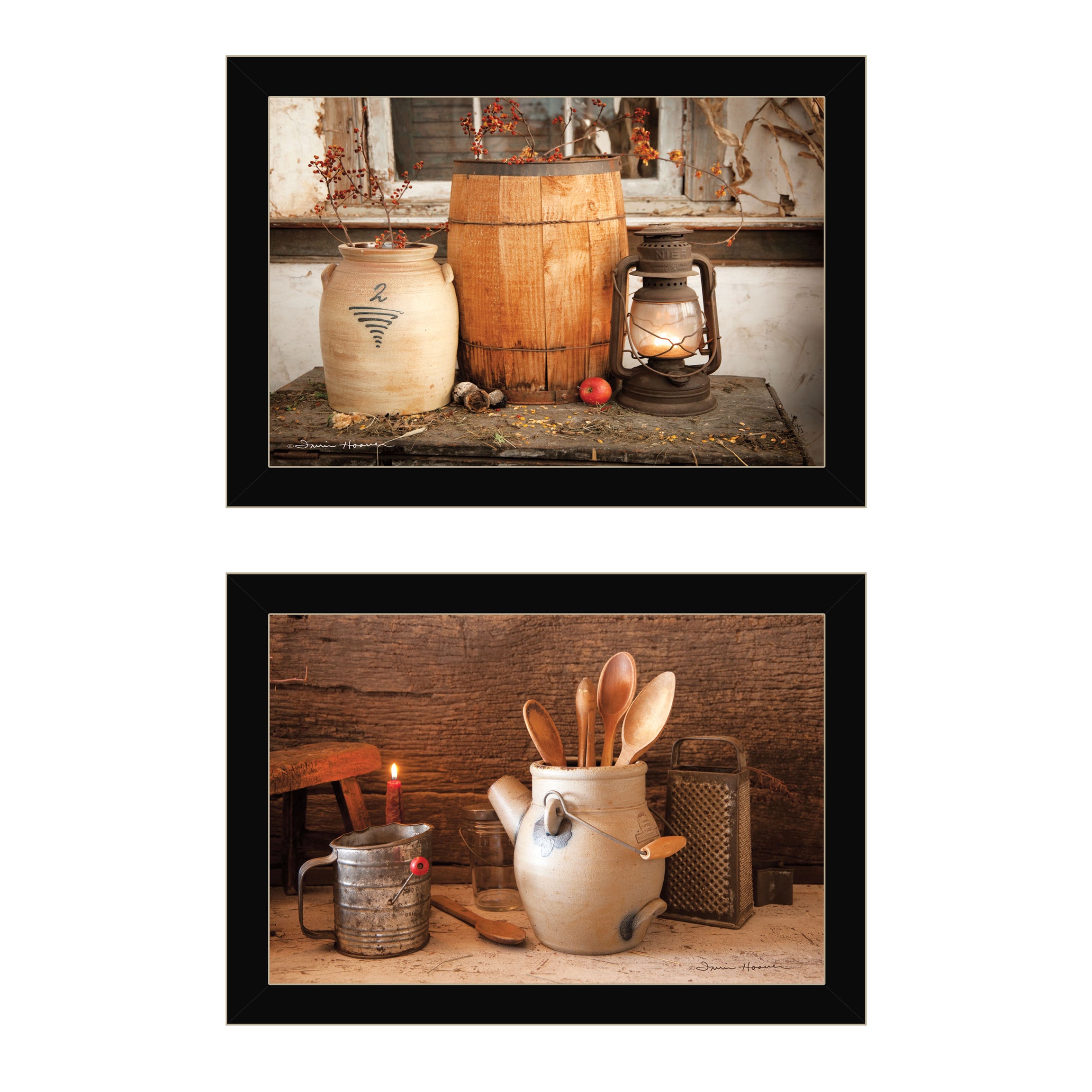 "The Nail Keg" 2-Piece Vignette By Irvin Hoover, Ready to Hang Framed Print, Black Frame--1