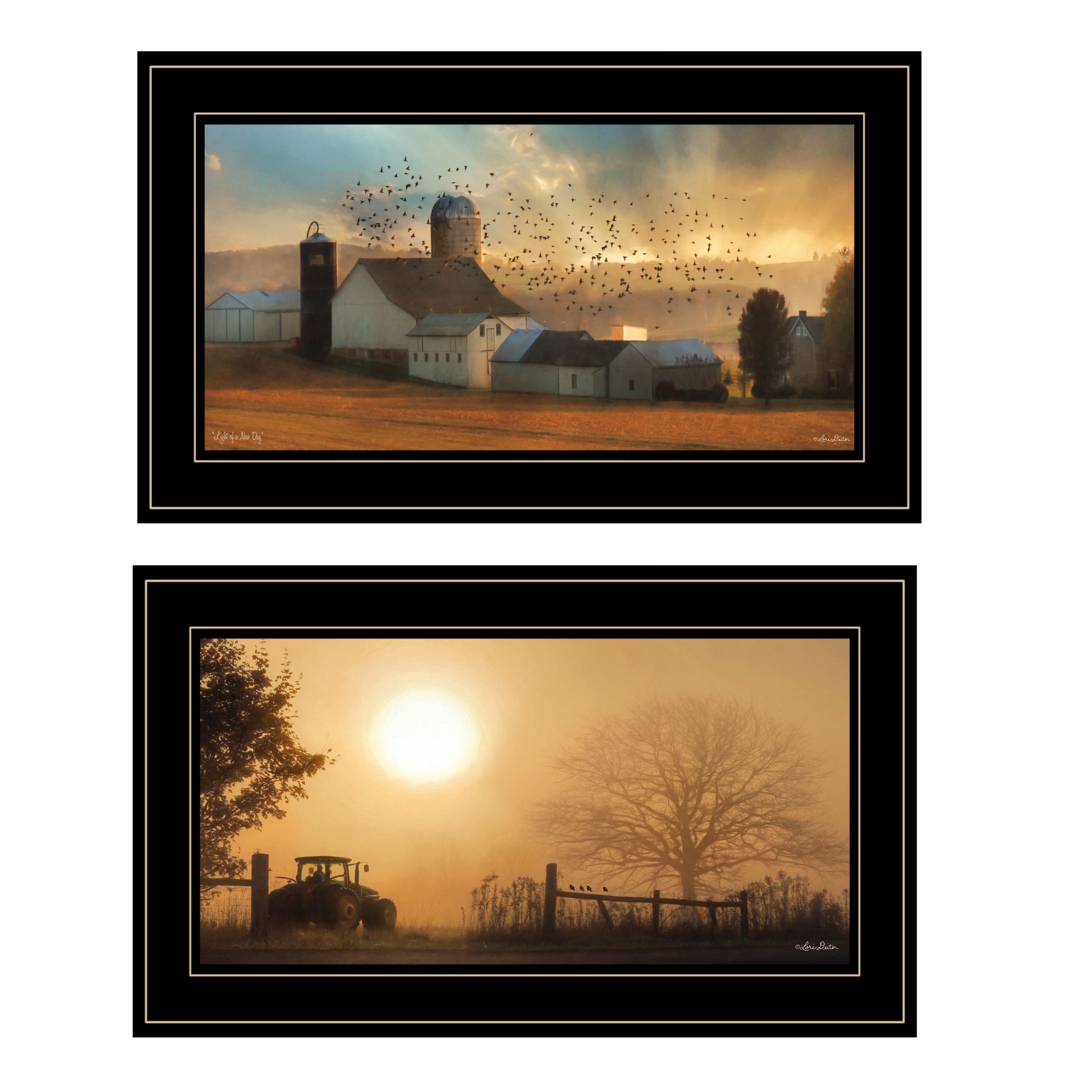 Trendy Decor 4U "Light of a New Day Collection" Framed Wall Art, Modern Home Decor Framed Print for Living Room, Bedroom & Farmhouse Wall Decoration by Lori Deiter--1