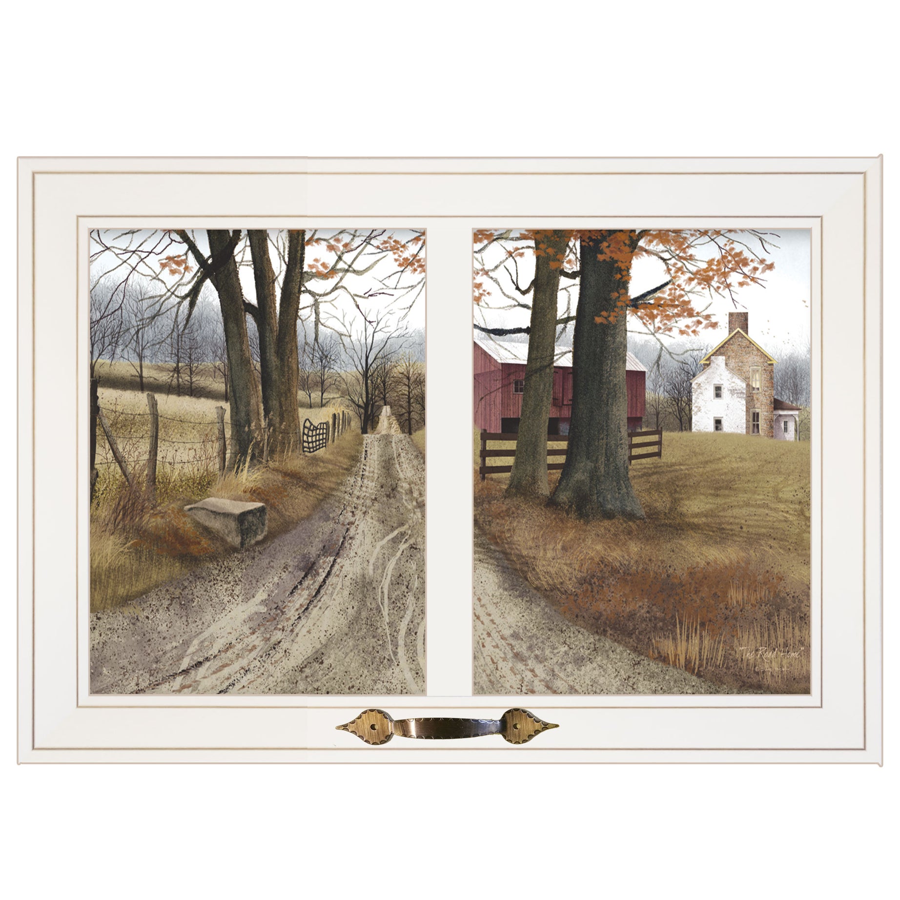 "The Road Home" by Billy Jacobs, Ready to Hang Framed Print, White Window-Style Frame--1