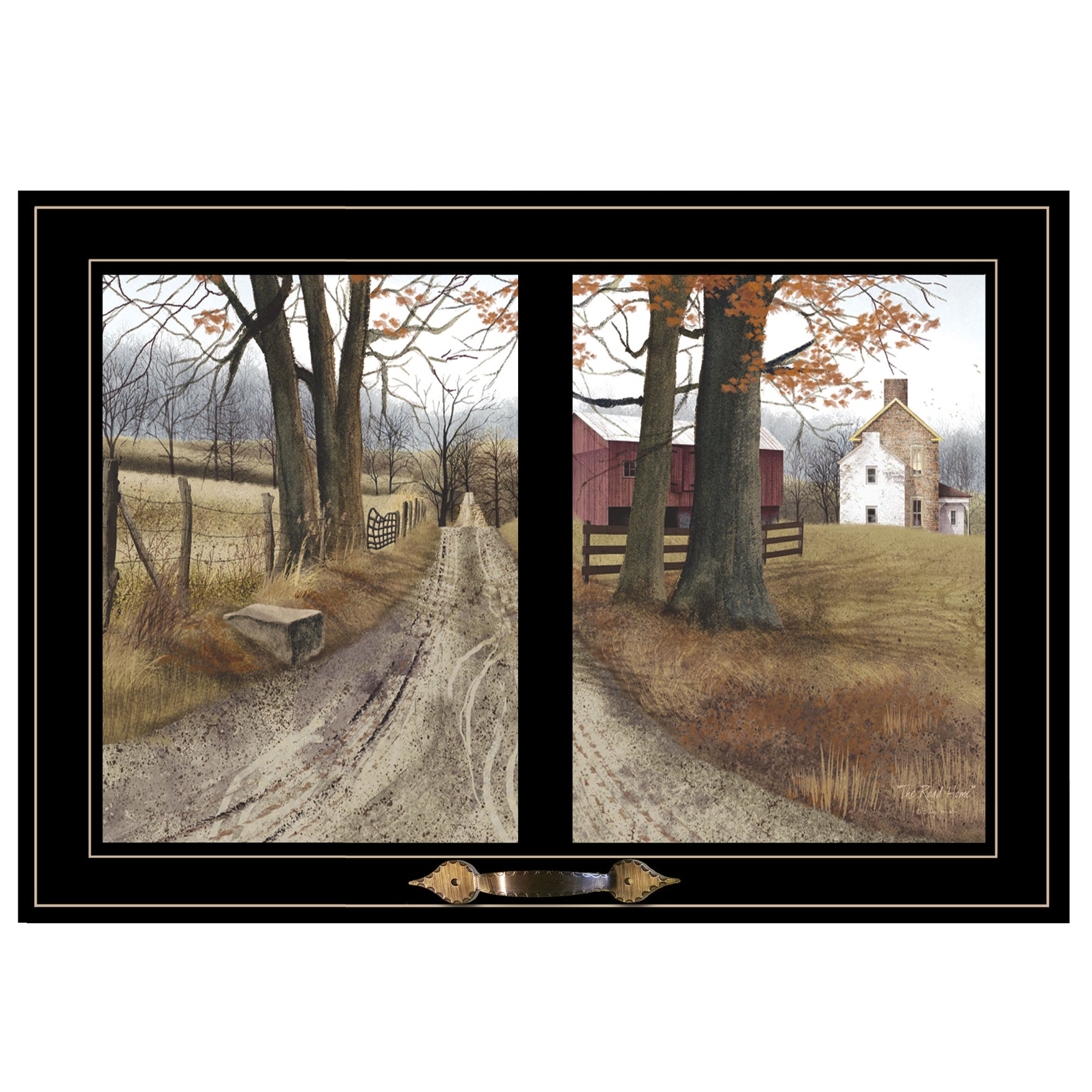 "The Road Home" by Billy Jacobs, Ready to Hang Framed Print, Black Window-Style Frame--1