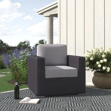 Fully Assembled Patio Chair with Cushions--1