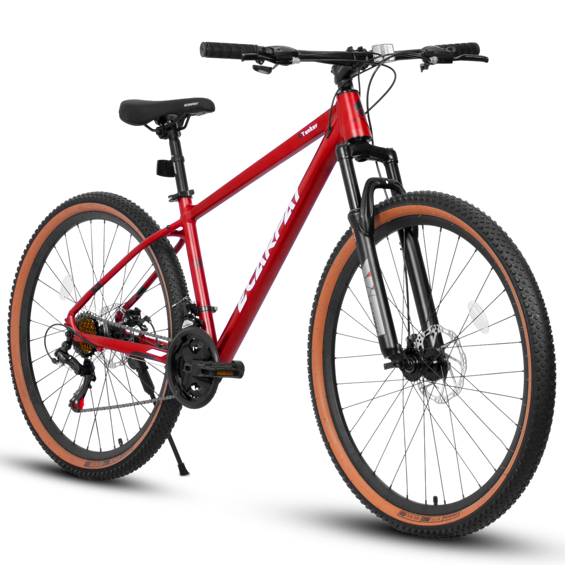 A27312 Ecarpat Mountain Bike 27 Inch Wheels, 21-Speed Mens Womens Trail Commuter City Mountain Bike, Aluminium Frame Disc Brakes Thumb Shifter Front Fork Bicycles--1