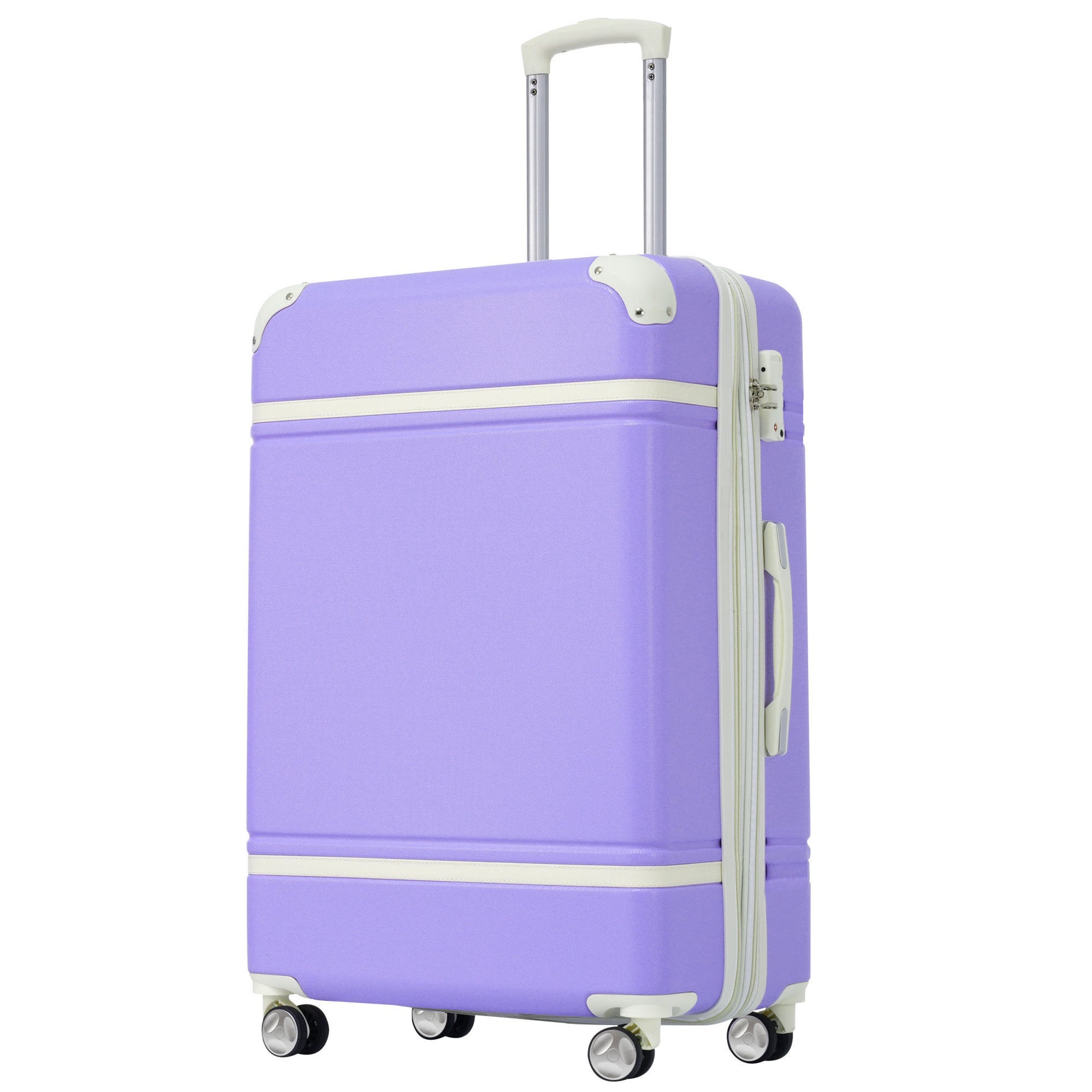 24 IN Luggage 1 Piece with TSA lock , Expandable Lightweight Suitcase Spinner Wheels, Vintage Luggage,Purple (Change to New sku:N732P171621I)--1