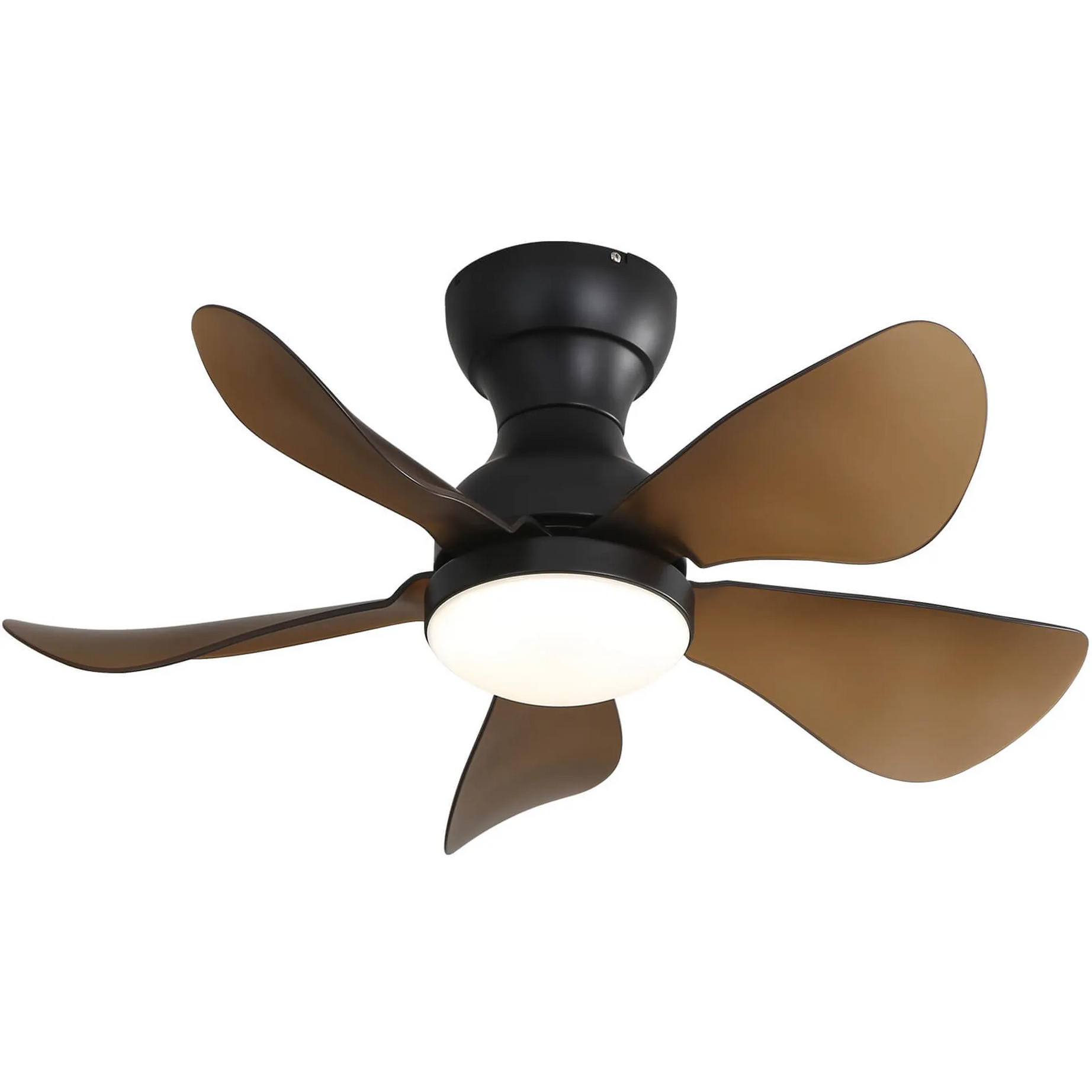 29 Inch Low Profile Flush Mount Ceiling Fan with Light Reversible Motor Remote Control--1