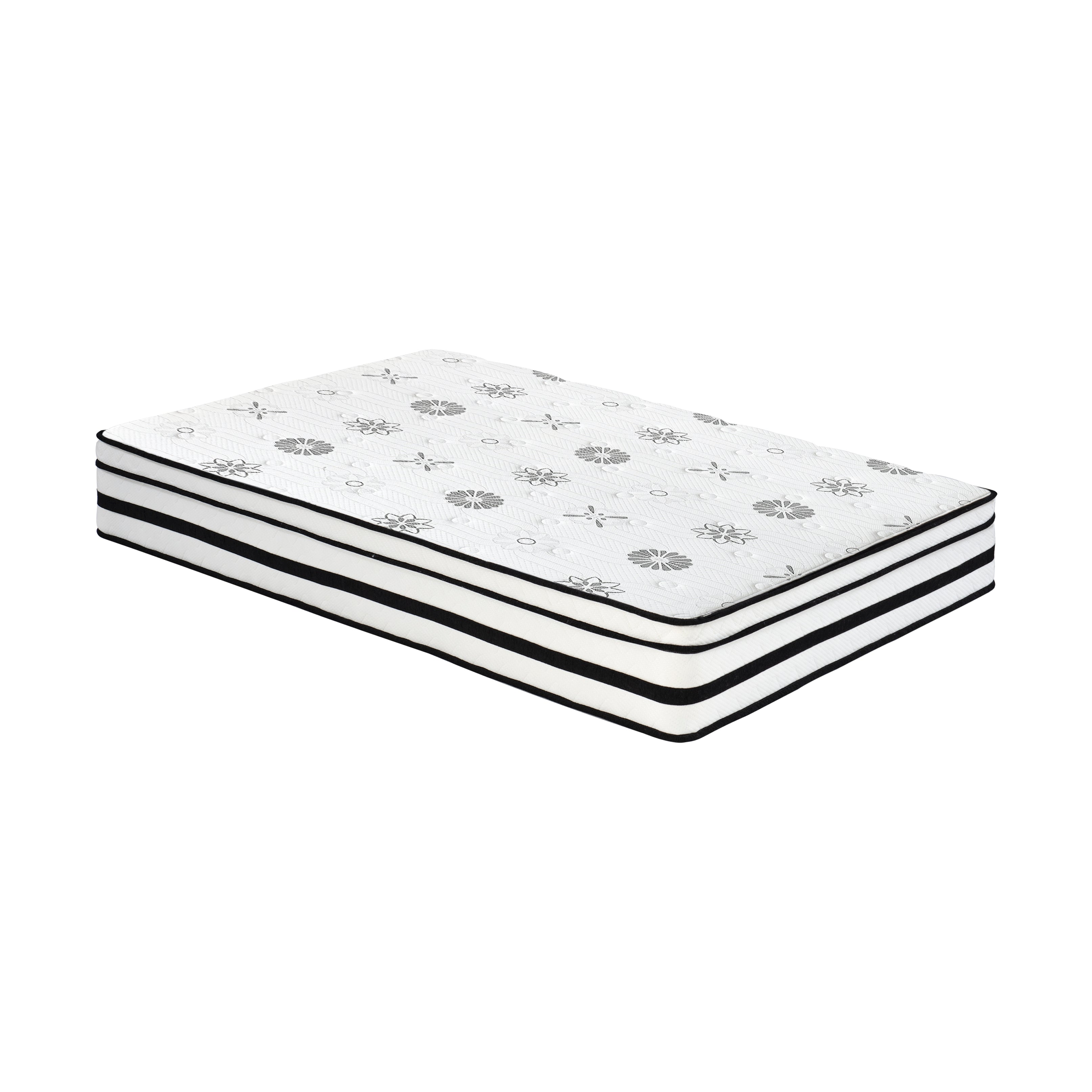 12-inch Full Mattress Highly Breathable Quilted Cover Hybrid Mattress, White, Plush Foam Mattress in a Box, Luxury Comfort Mattress--1