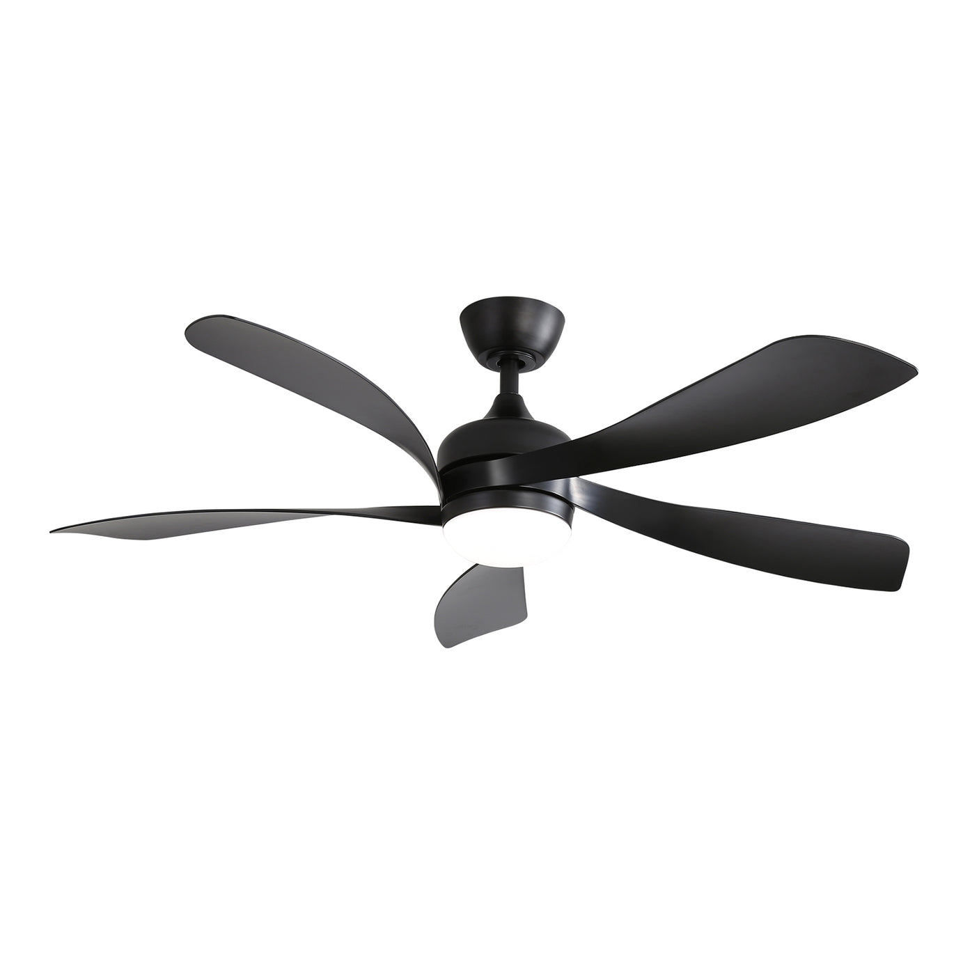 52 Inch Modern Ceiling Fan With 3 Color Dimmable 5 ABS Blades Remote Control Reversible DC Motor With Led Light--1