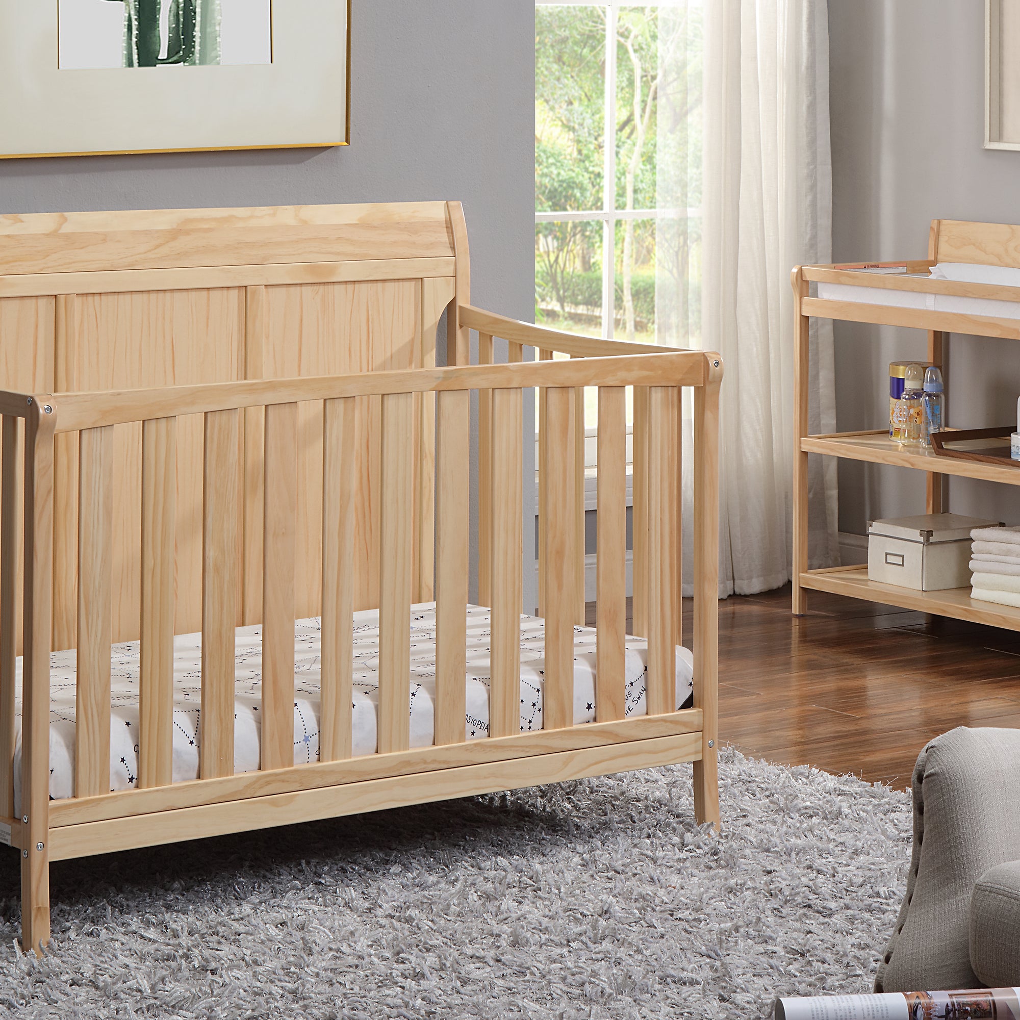 Shailee 4-in-1 Convertible Crib Natural--1