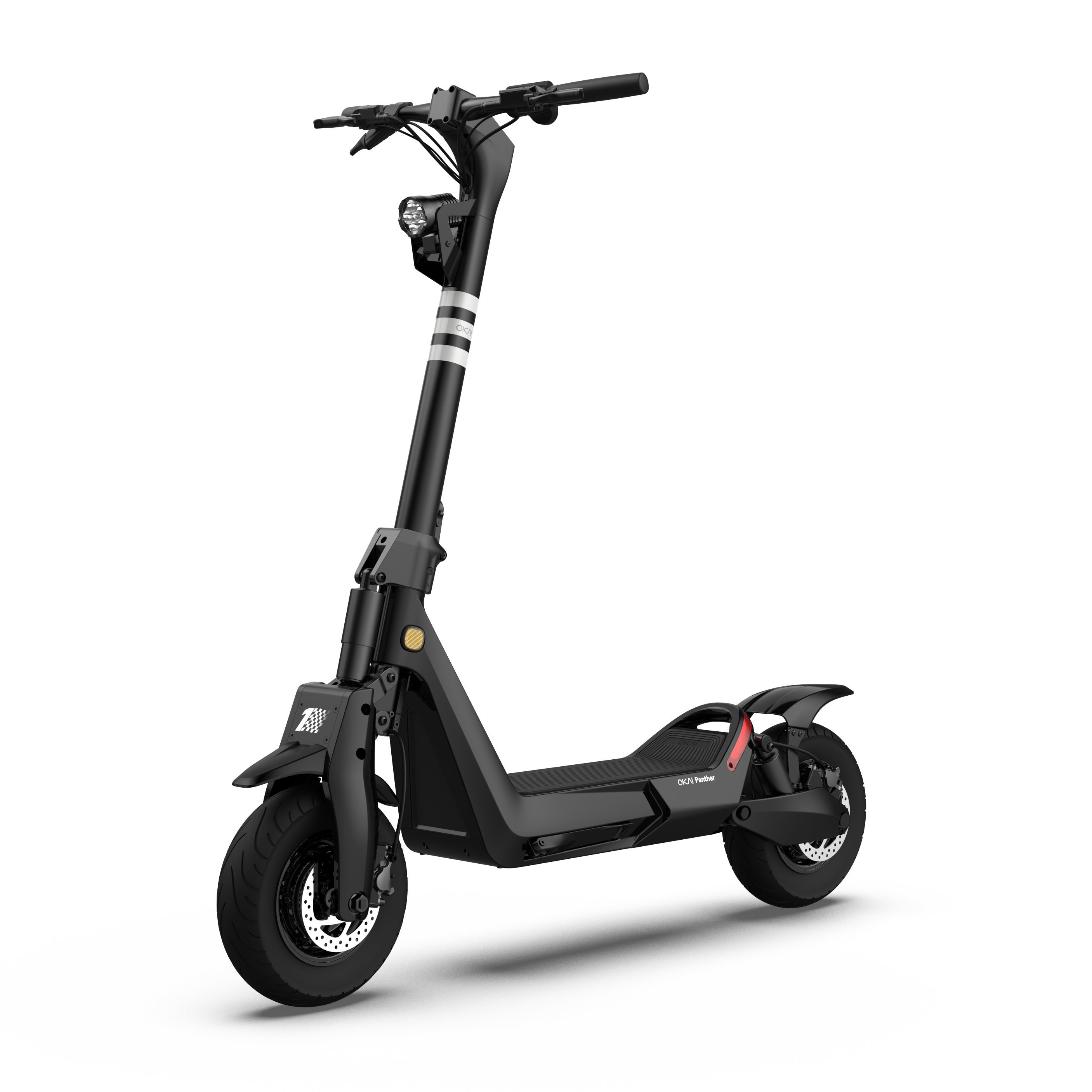 Panther ES800 Super Electric Scooter w/31 mi Max Range & 37 mph Max Speed - Black--1