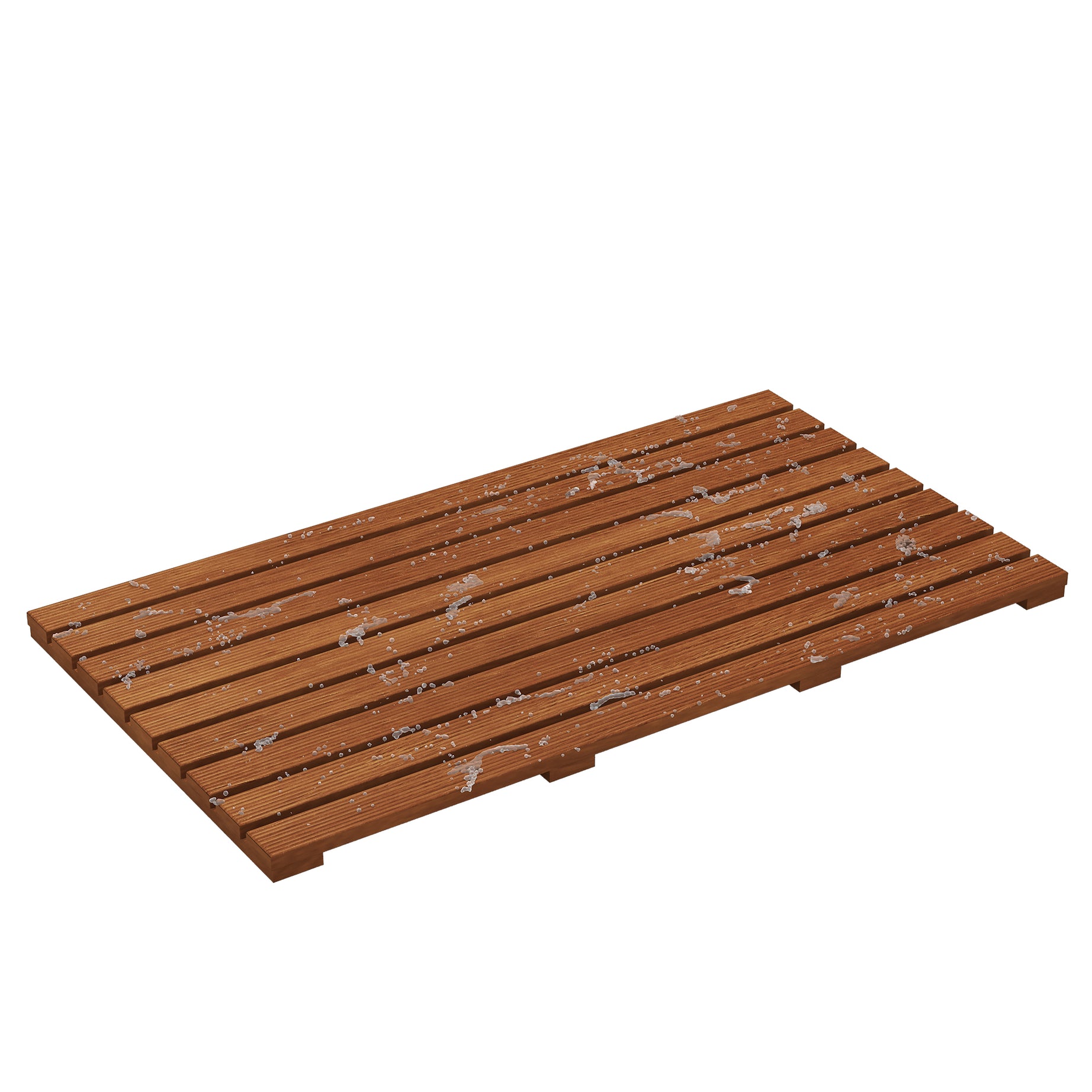 Teak Wood Bathroom Anti-slip Mat--1