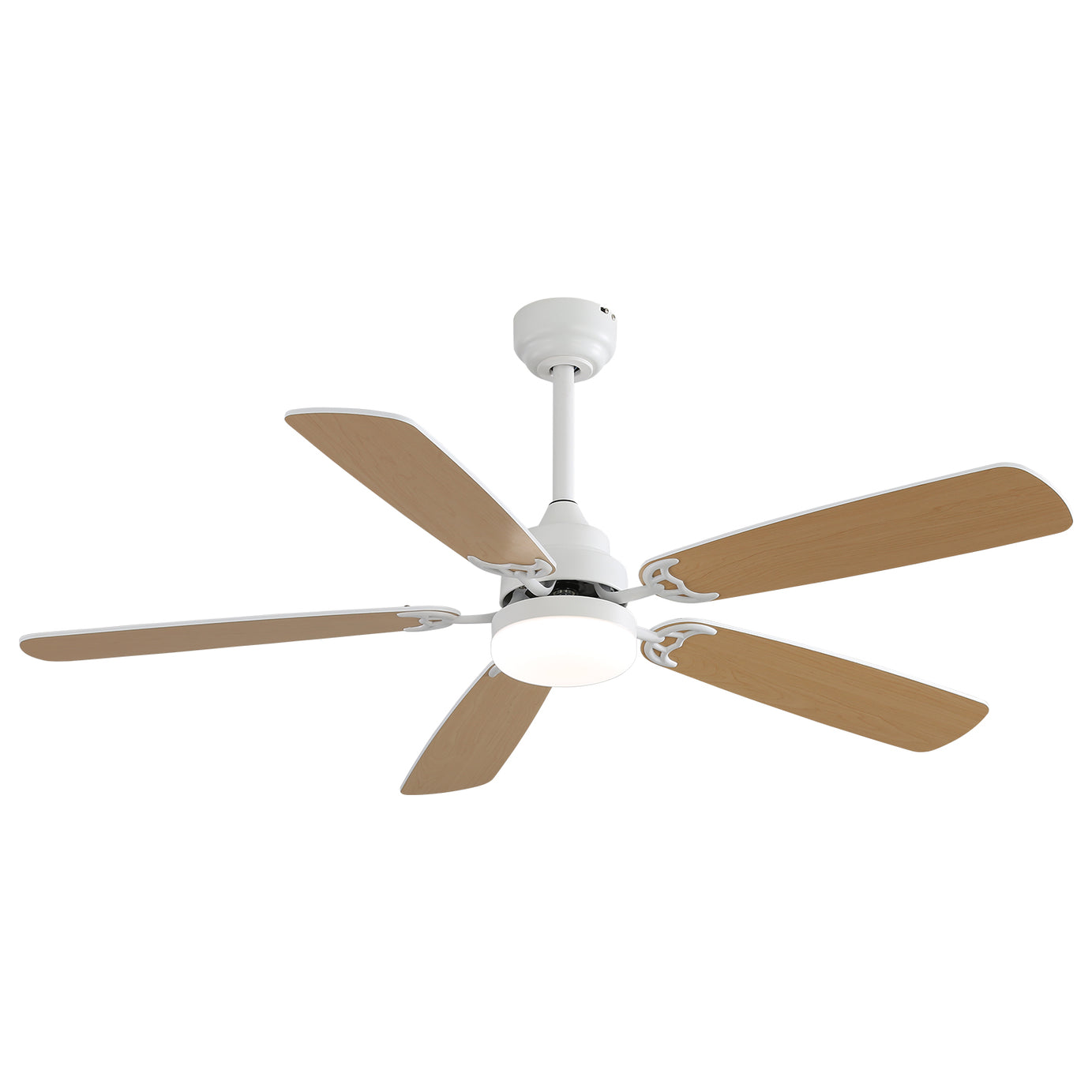 Indoor Modern 52 Inch Ceiling Fan With Dimmable 6 Speed Wind 5 Blades Remote Control Reversible DC Motor With Led Light--1