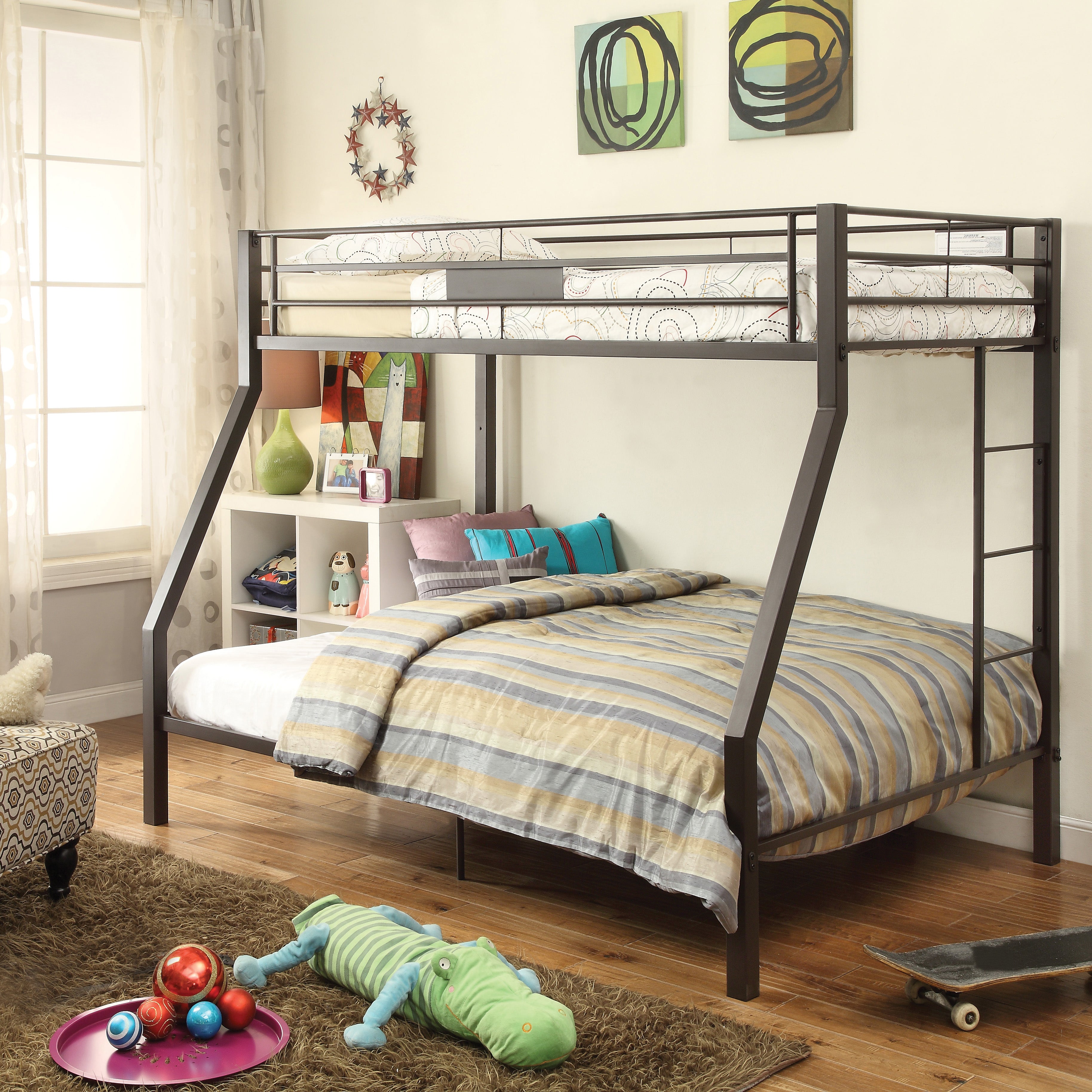 Sandy Brown Bunk Bed--1