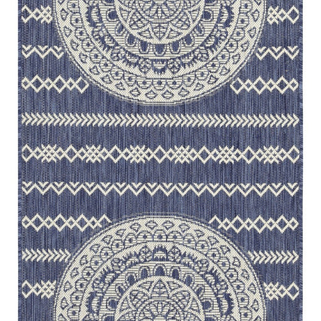 Sunshine GC_HAR2016 Blue 2 ft. 7 in. x 7 ft. 3 in. Indoor/Outdoor Area Rug--1