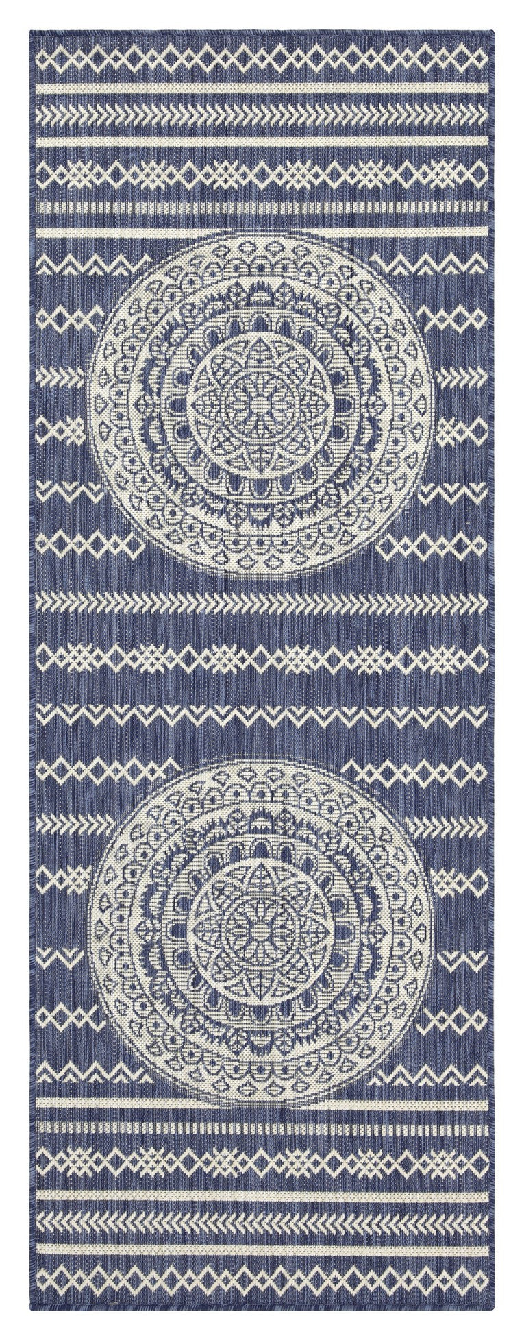 Sunshine GC_HAR2016 Blue 2 ft. 7 in. x 7 ft. 3 in. Indoor/Outdoor Area Rug--1