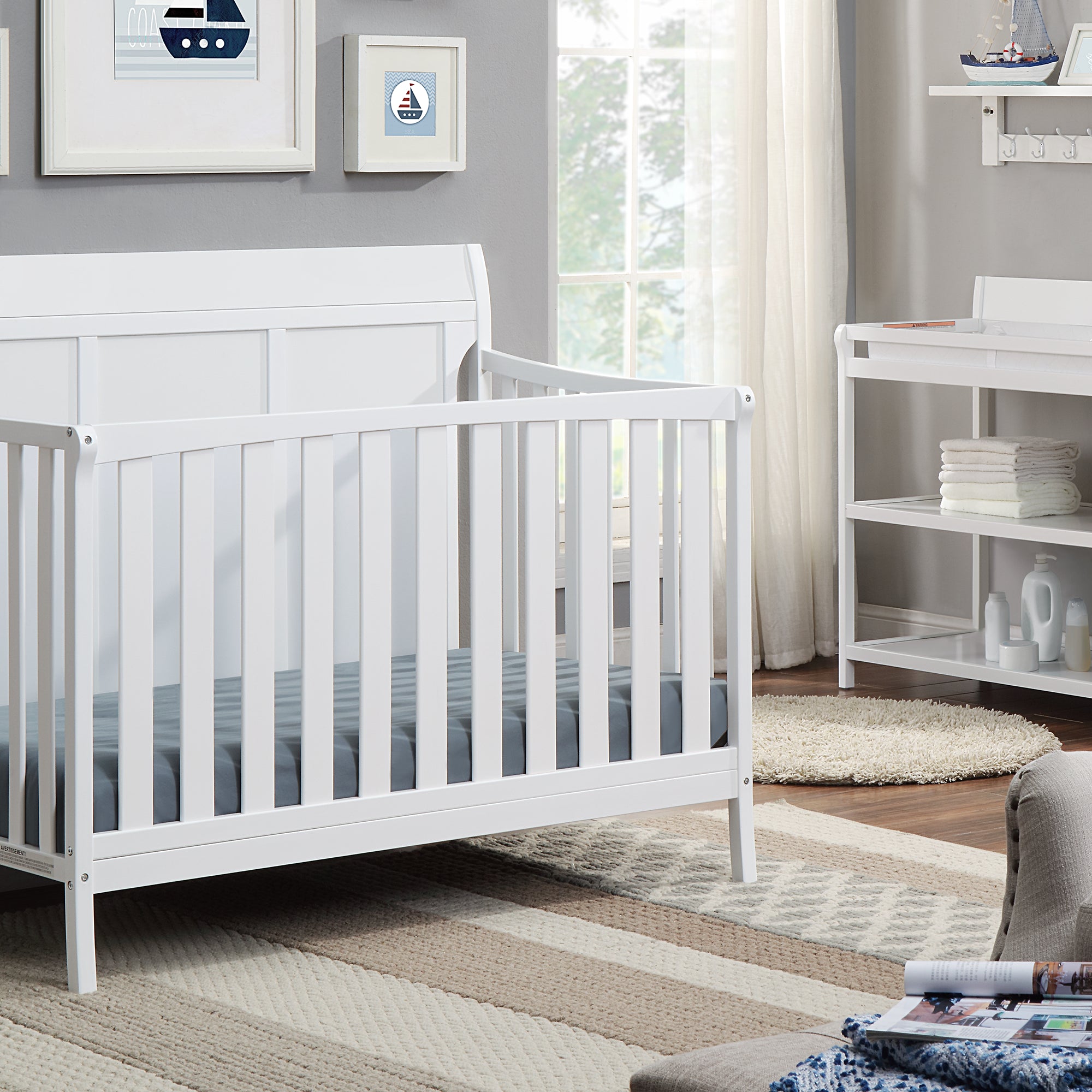 Shailee 4-in-1 Convertible Crib White--1