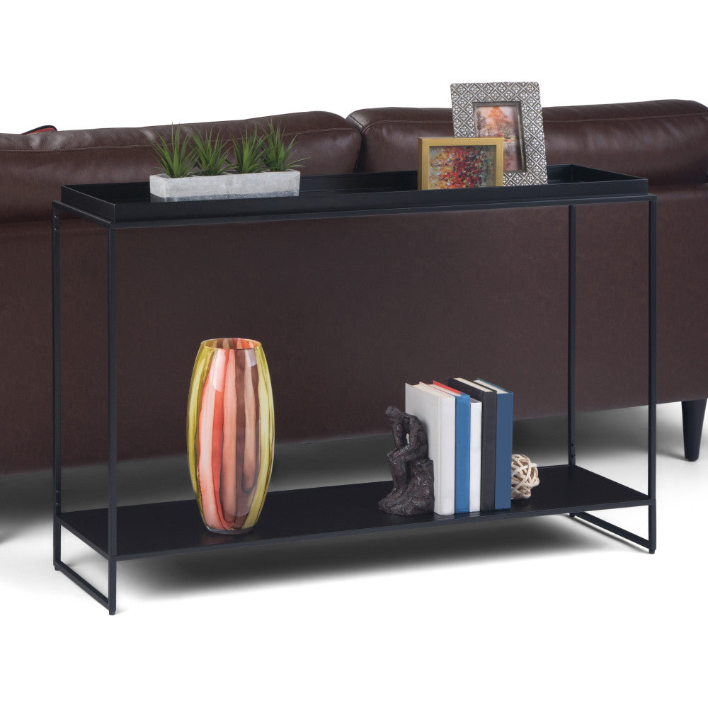 Garner - Tray Top Console Table - Black--1