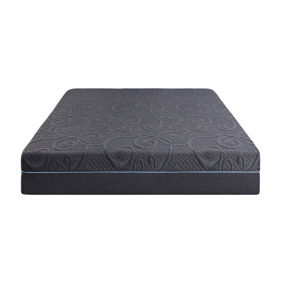 11-inch Eastern King Bed Mattress Gel-Infused Memory Foam Hybrid Mattress, Dark Gray, Mattress in a Box--1