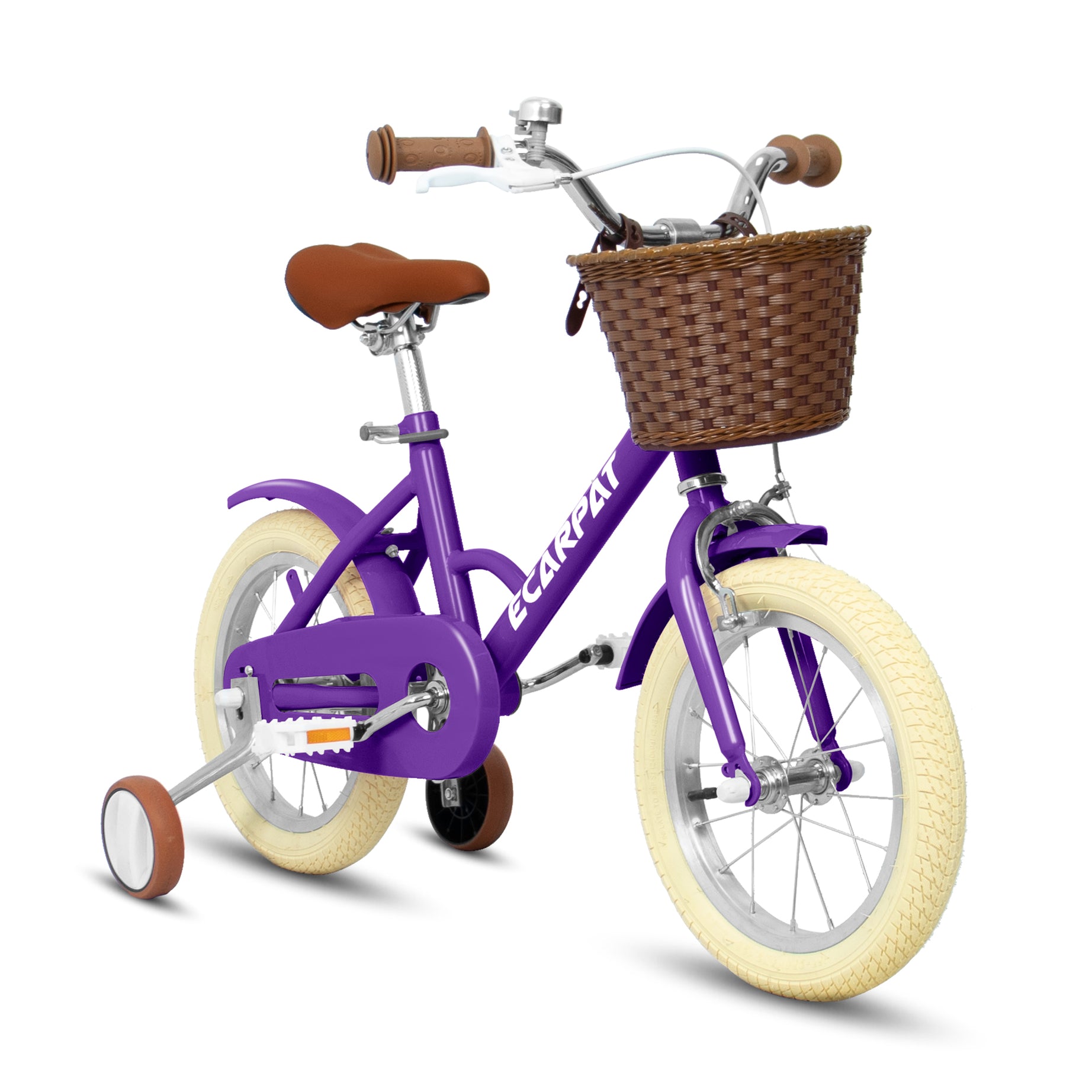 A16116 Ecarpat Kids'Bike Girls Bike 16 Inch Wheels,1-Speed Child Bicycles For 3-4 Years,With Removable Training Wheels Baby Toys,Front V Brake,Rear Holding Brake--1