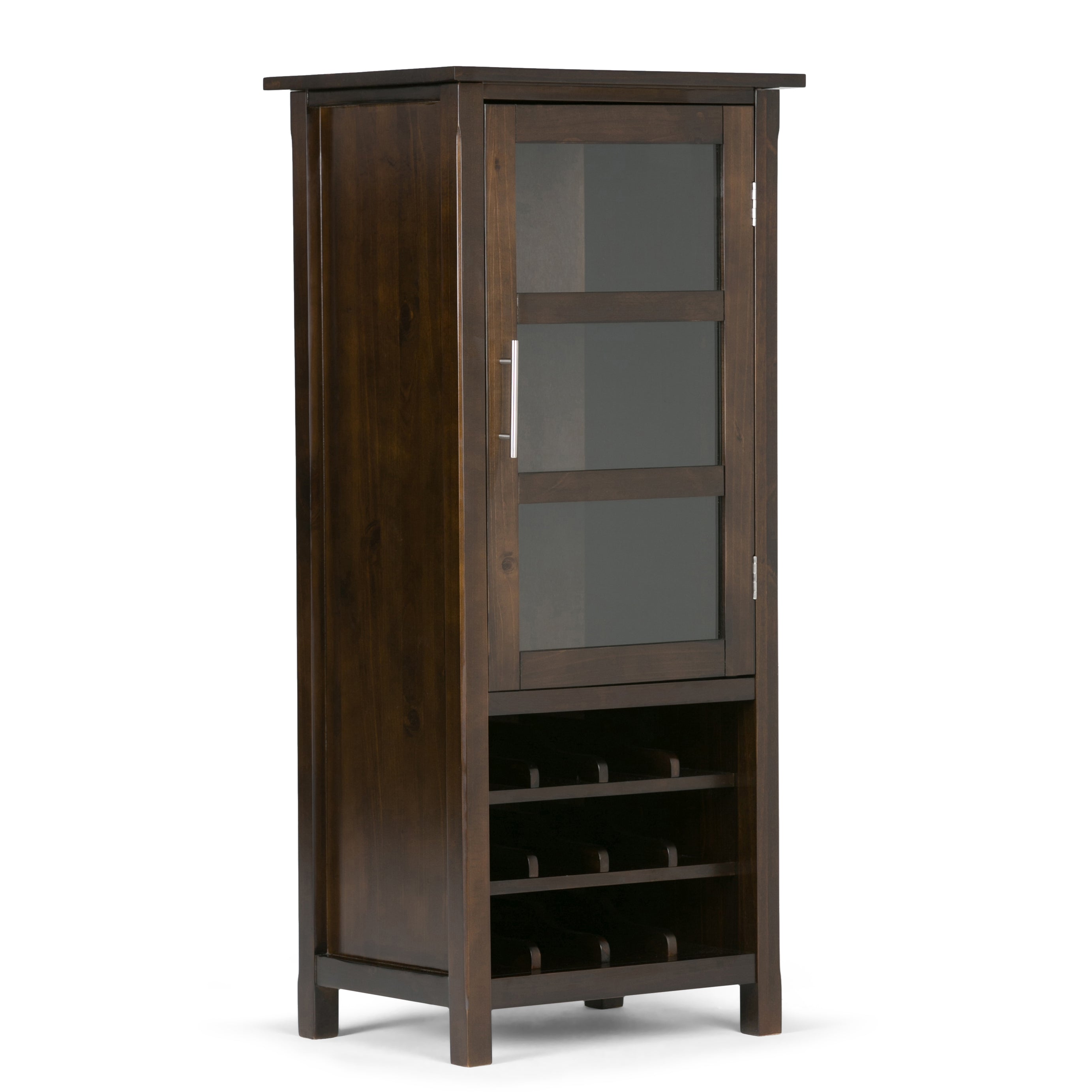 Avalon - High Storage Wine Rack Cabinet - Dark Tobacco Brown--1