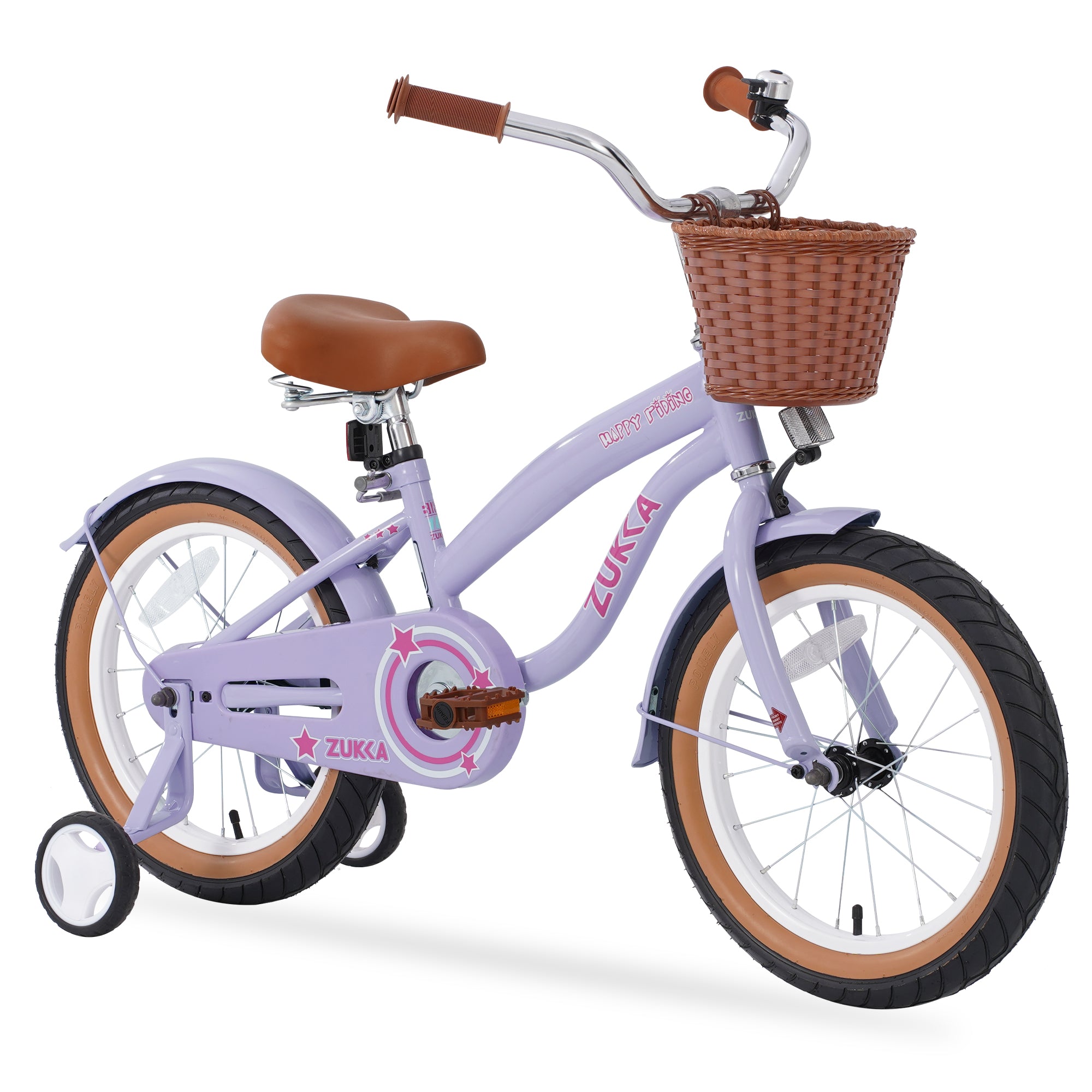 Multiple Colors,Girls Bike for4-7 Years Old Kids,16 inch  wheel ,Training Wheels Included--1