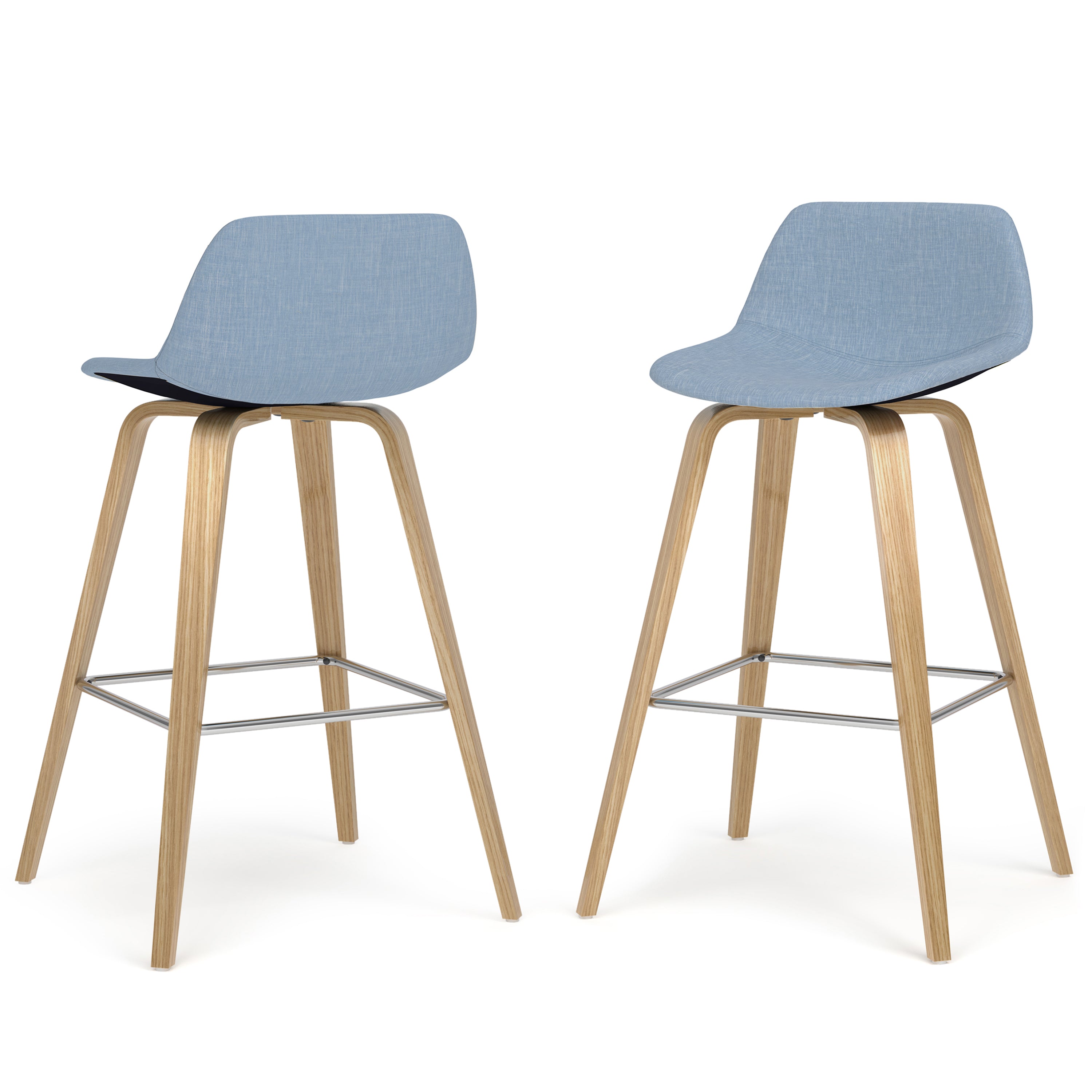 Randolph - Bentwood Counter Height Stool (Set of 2) - Denim Blue--1