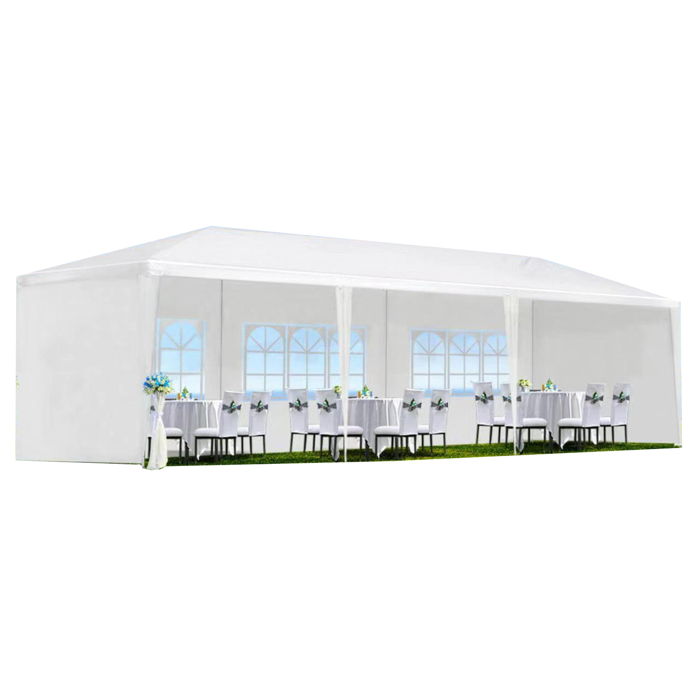 10x30' Wedding Party Canopy Tent Outdoor Gazebo with 5 Removable Sidewalls--1