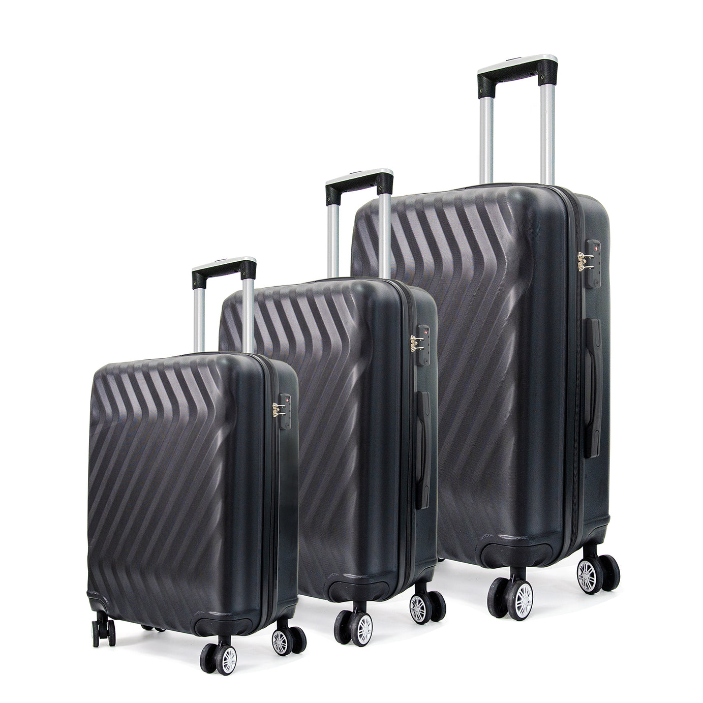 Hardside Lightweight Luggage Featuring 4-Spinning Wheel Robust ABS and Secure TSA Lock Luggage Set 3 Pieces(20/24/28 Inches) Women and Men--1