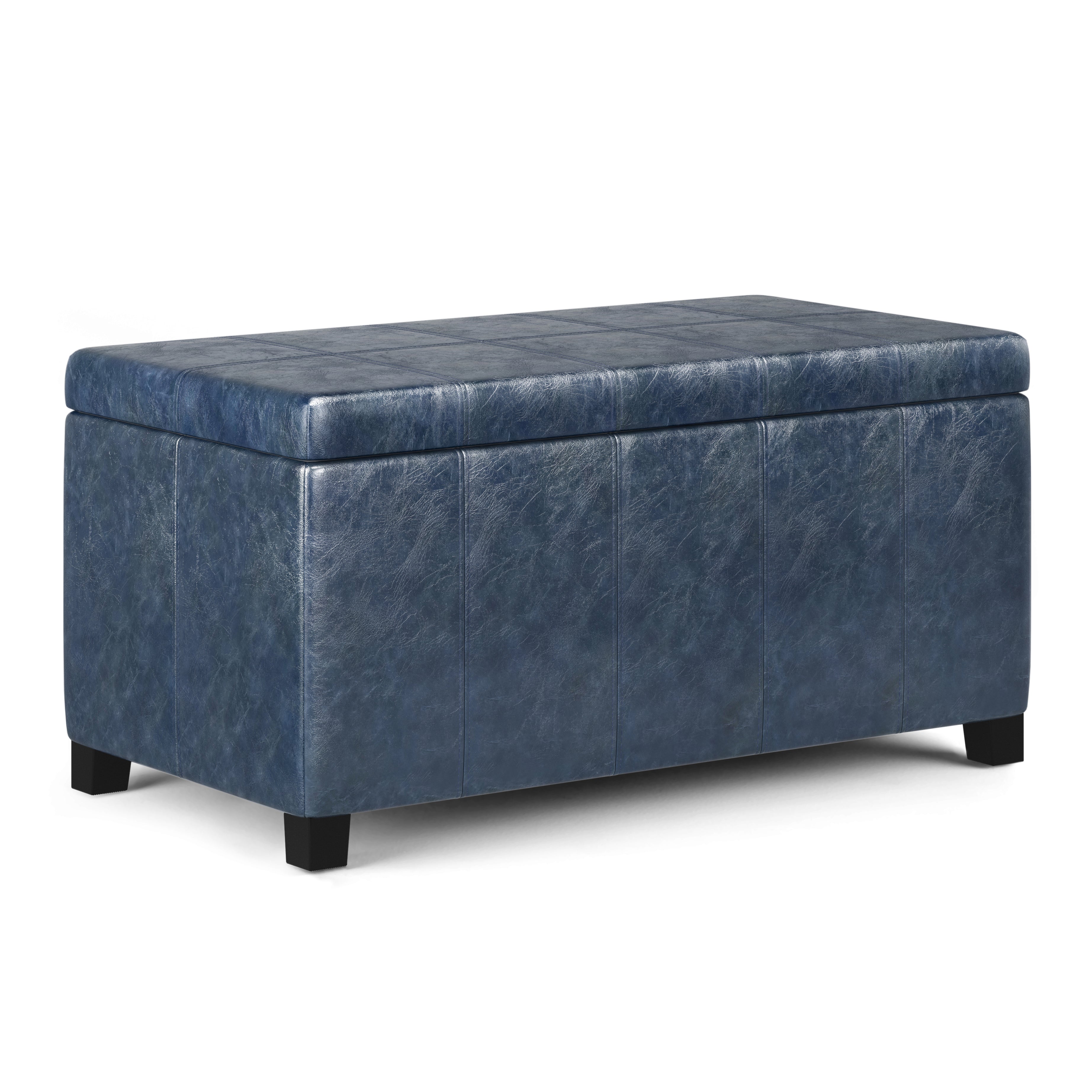 Dover - Storage Ottoman Bench - Denim Blue--1