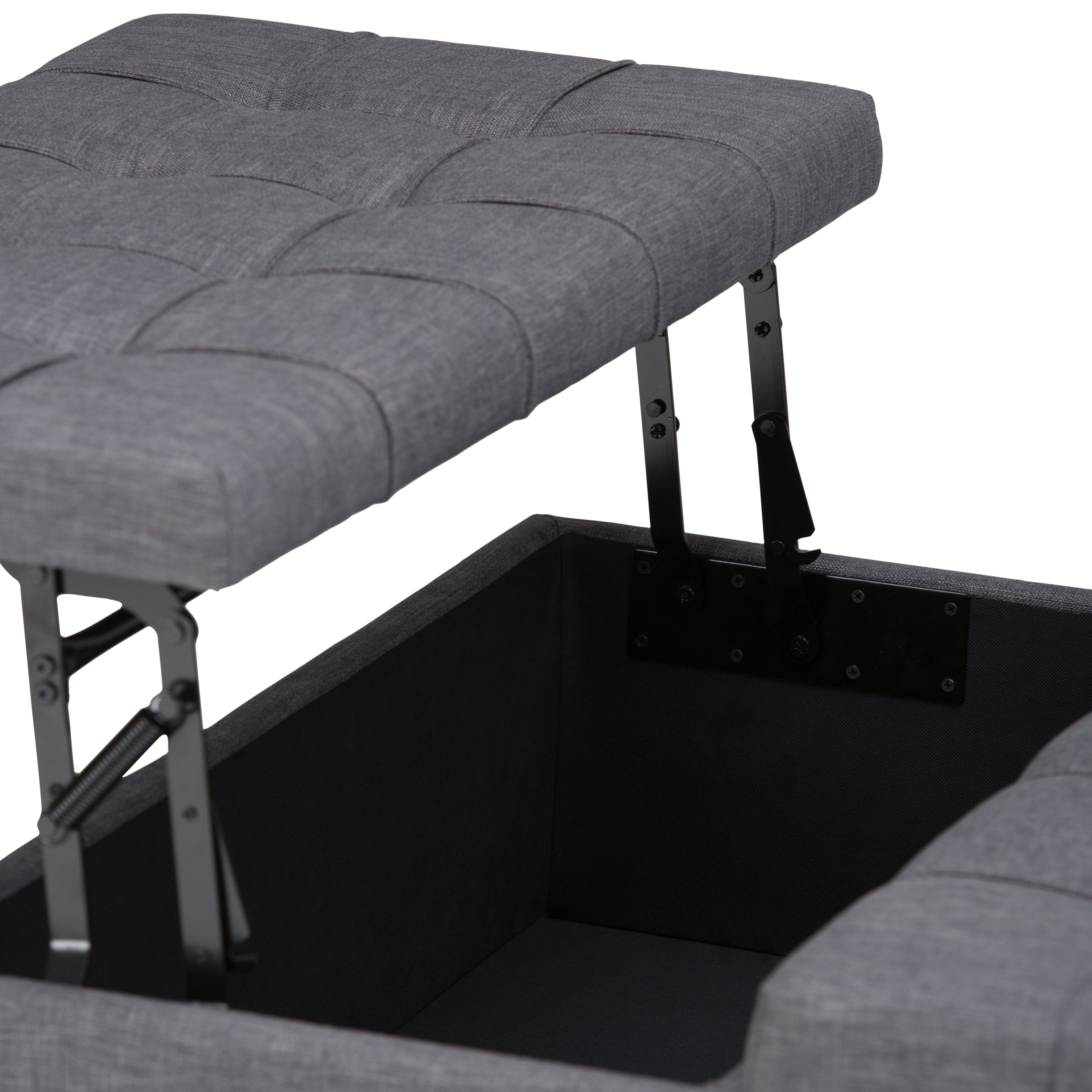 Harrison - Coffee Table Storage Ottoman - Slate Grey--2