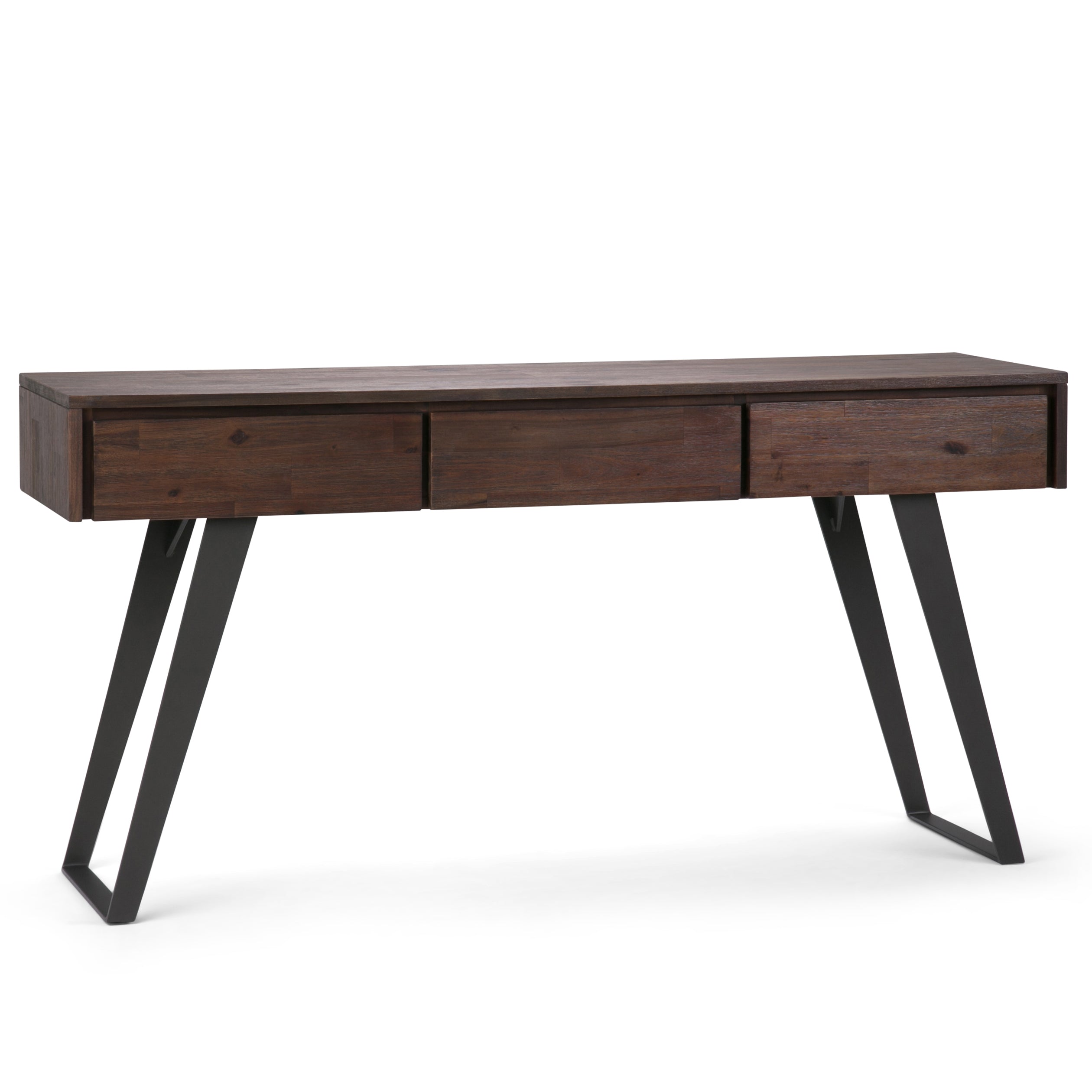 Lowry - Console Sofa Table - Distressed Charcoal Brown--1