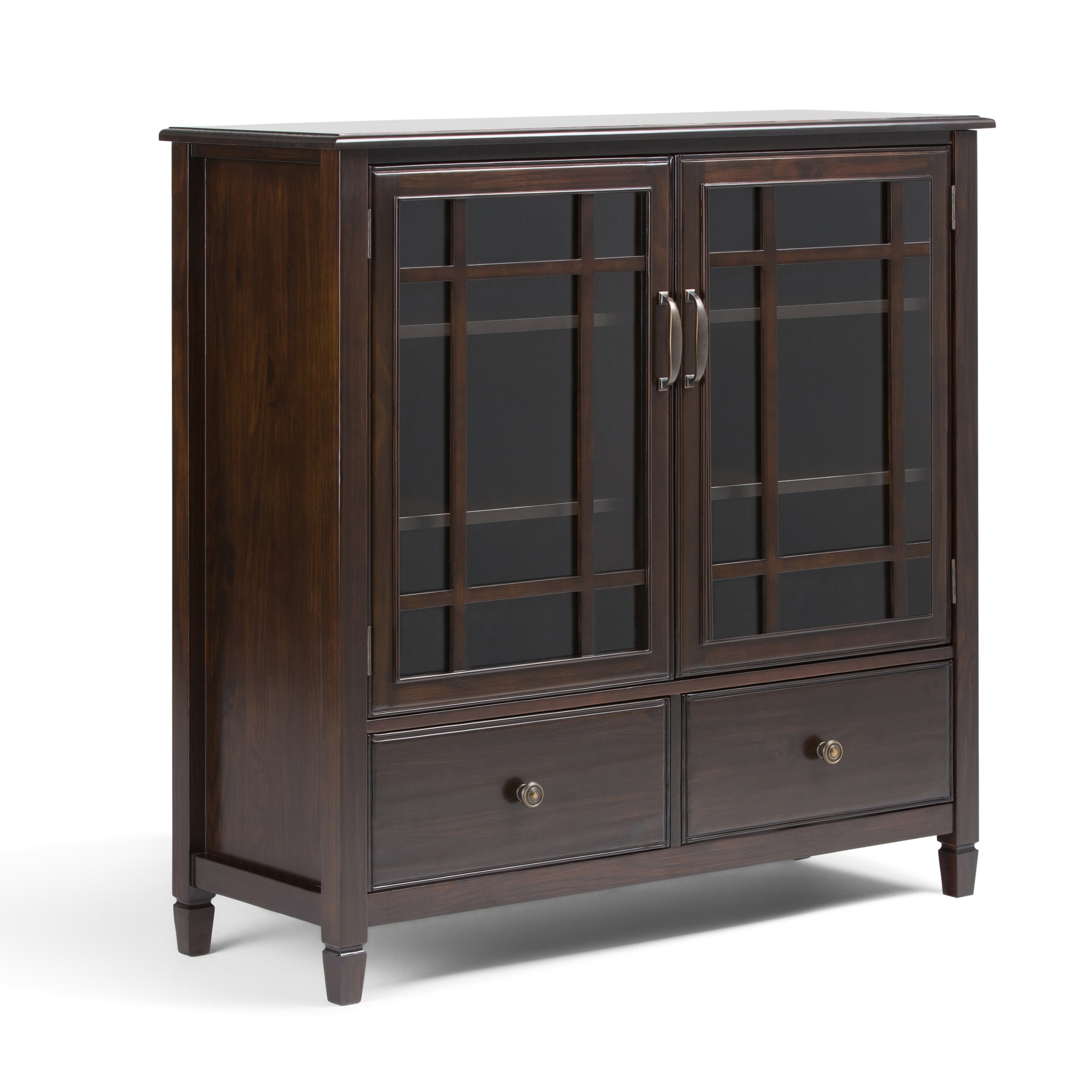 Connaught - Tall Storage Cabinet - Dark Chestnut Brown--1