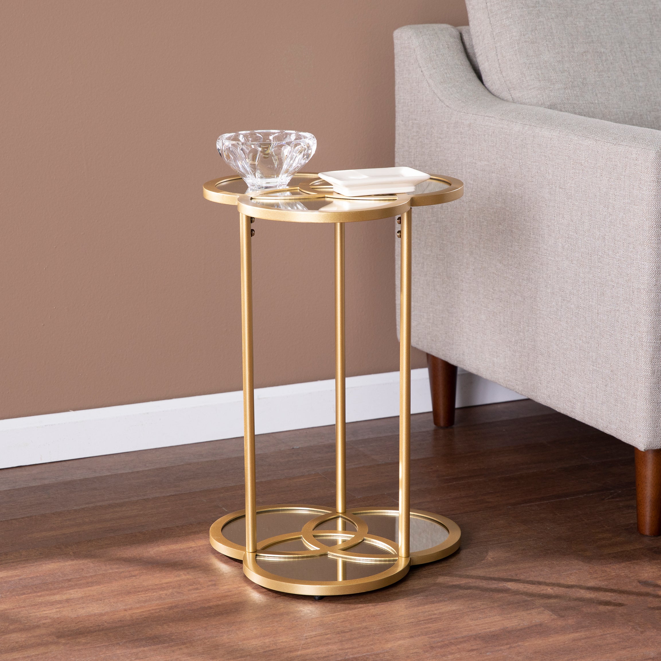 Shirland Geometric Accent Table--1