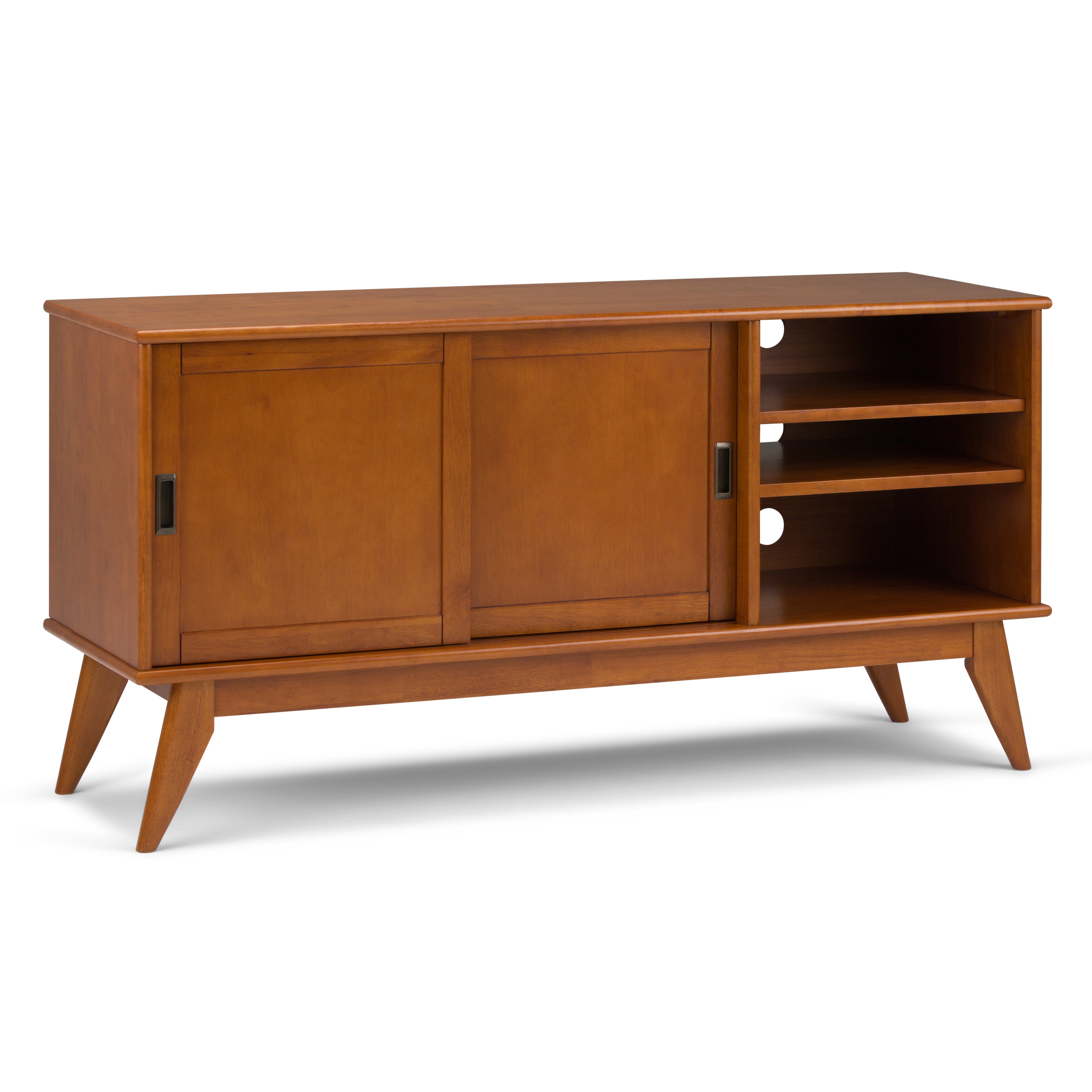 Draper - Mid Century Medium TV Media Stand - Teak Brown--1