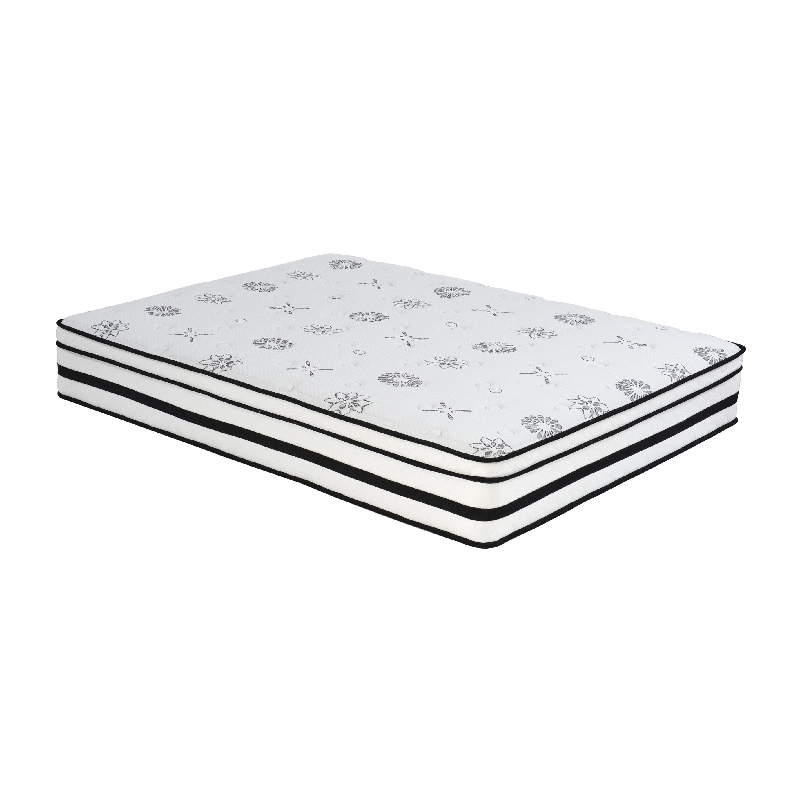 12-inch California King Mattress Highly Breathable Quilted Cover Hybrid Mattress, White, Plush Foam Mattress in a Box, Luxury Comfort Mattress--1